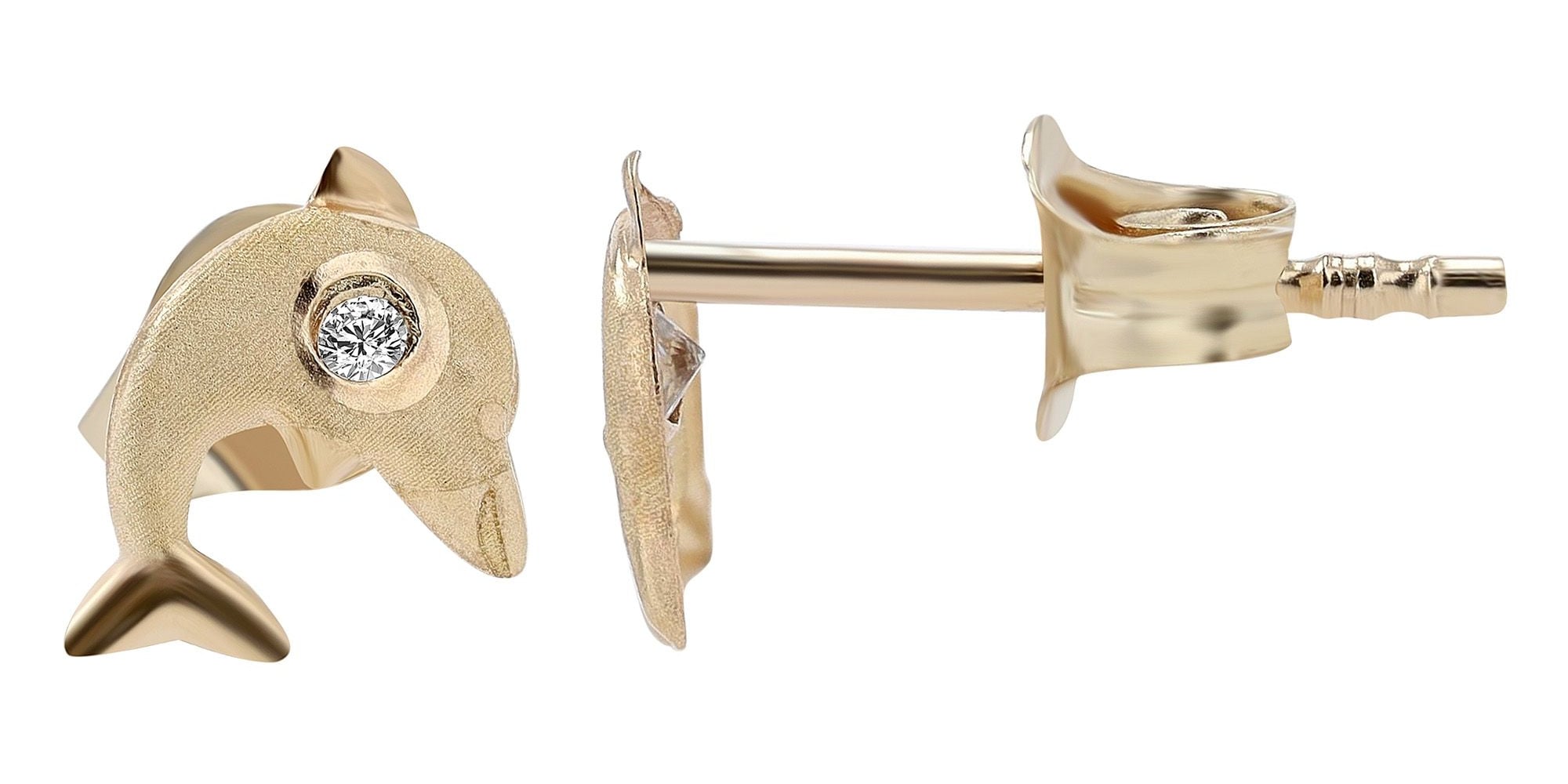 Adelia´s Paar Ohrhänger "Ohrringe – Ohrstecker Delfin aus 333 Gold" Ein stilvolles Geschenk für besondere Momente