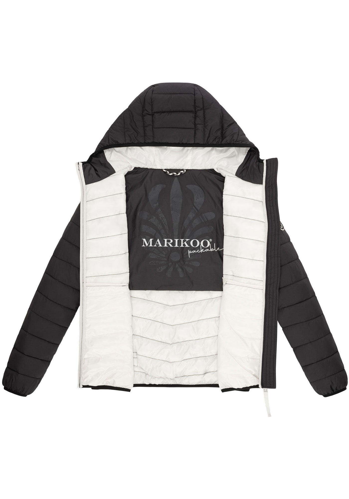 Marikoo Winterjacke »Pack mich ein«, Mit Kapuze und Beutel zum Verstauen der Jacke