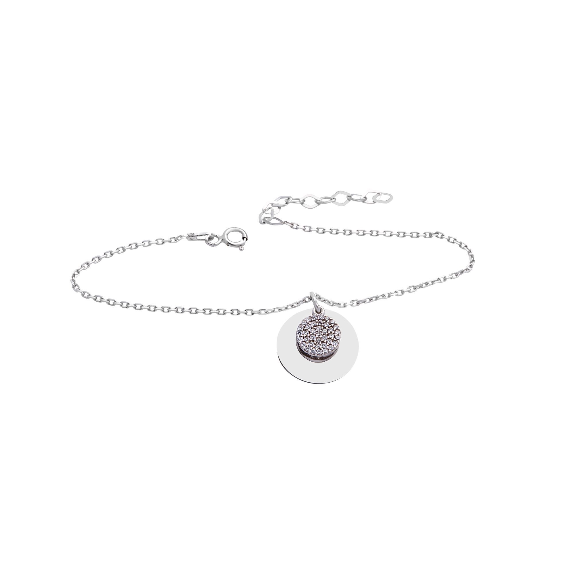 dKeniz Armband »925/- Sterling Silber rhodiniert Glänzend 17+3cm Zirkonia  Weiß« bestellen | BAUR