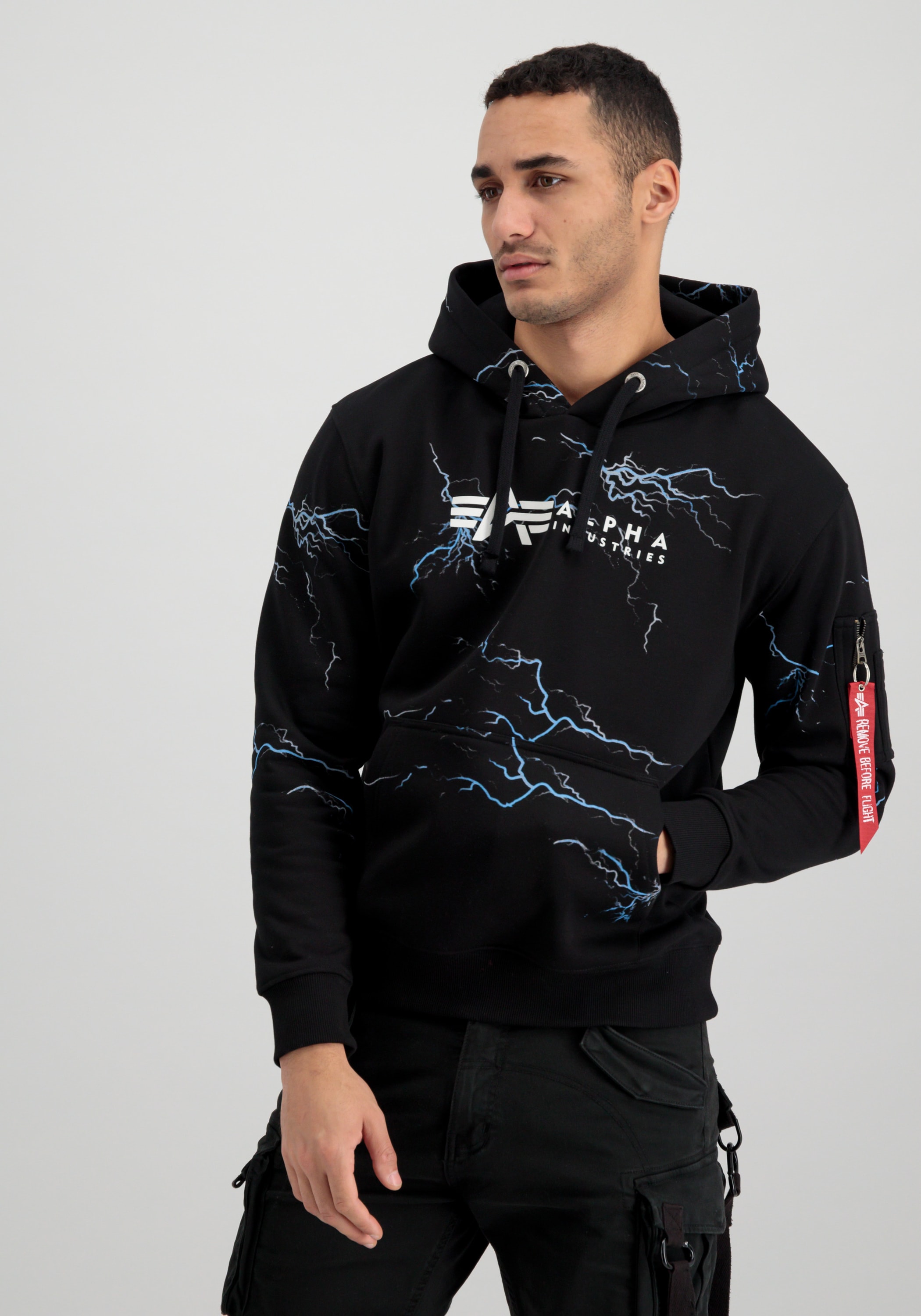 Alpha Industries Hoodie "Alpha Industries Men - Hoodies Lightning AOP Hoodie"