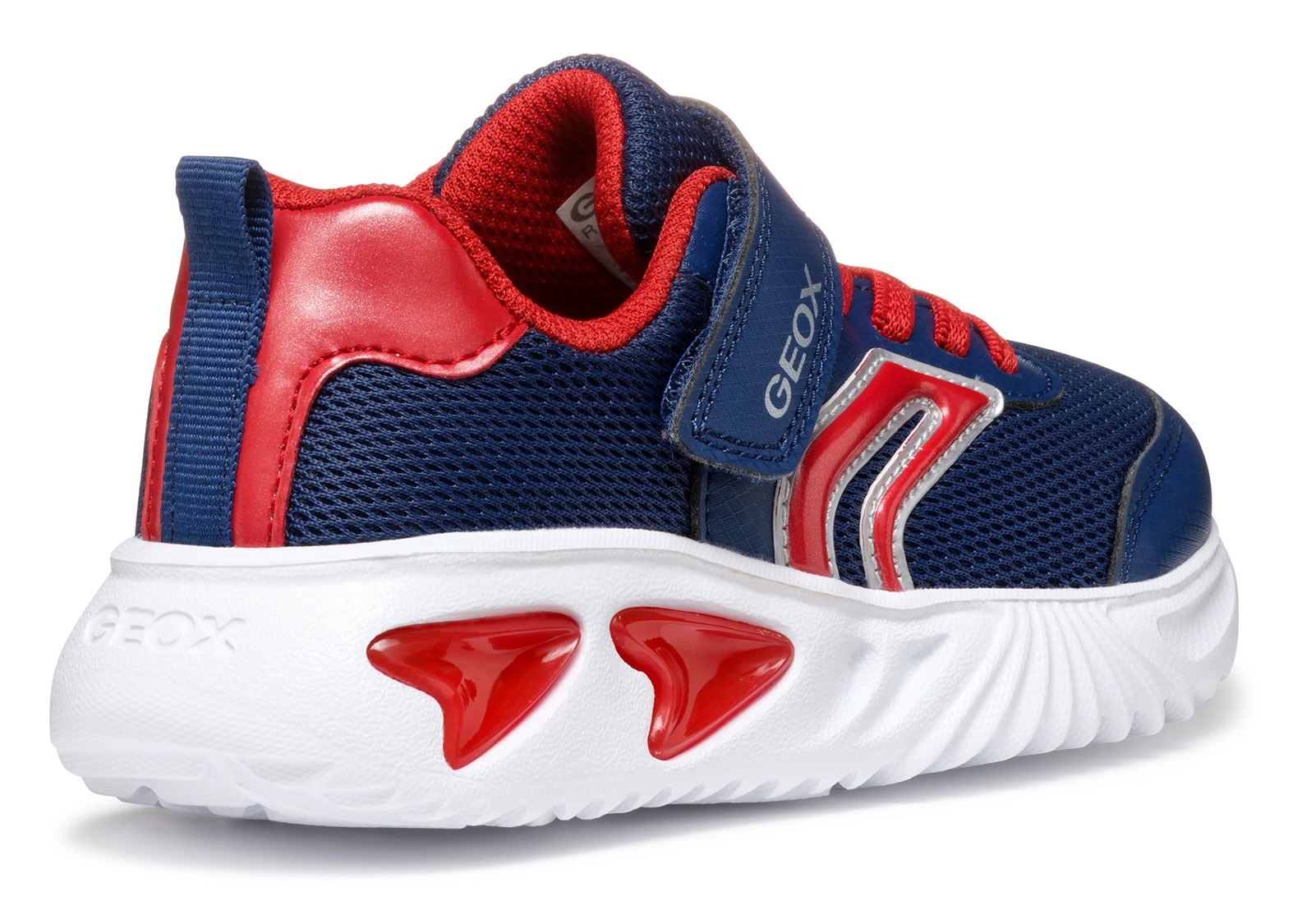 Geox Sneaker »J ASSISTER BOY Blinkschuh«, Sportschuh, Klettschuh mit auffällig blinkender Sohle