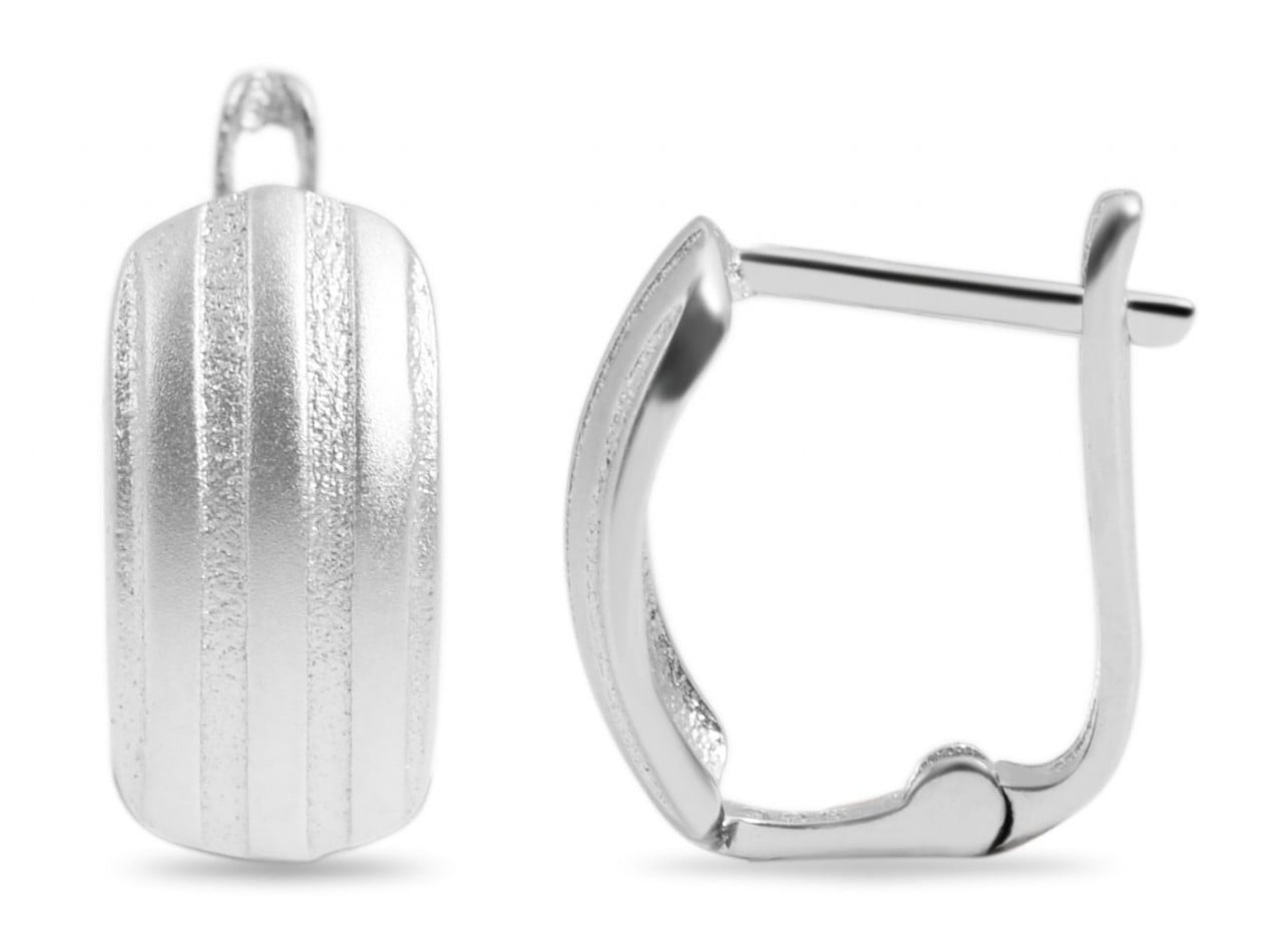 Paar Creolen ADELIA´S "Damen Creolen aus mattem 925 Sterling Silber", silber, Ohrringe, Damen, Damen, Silber 925 (Sterlingsilber)