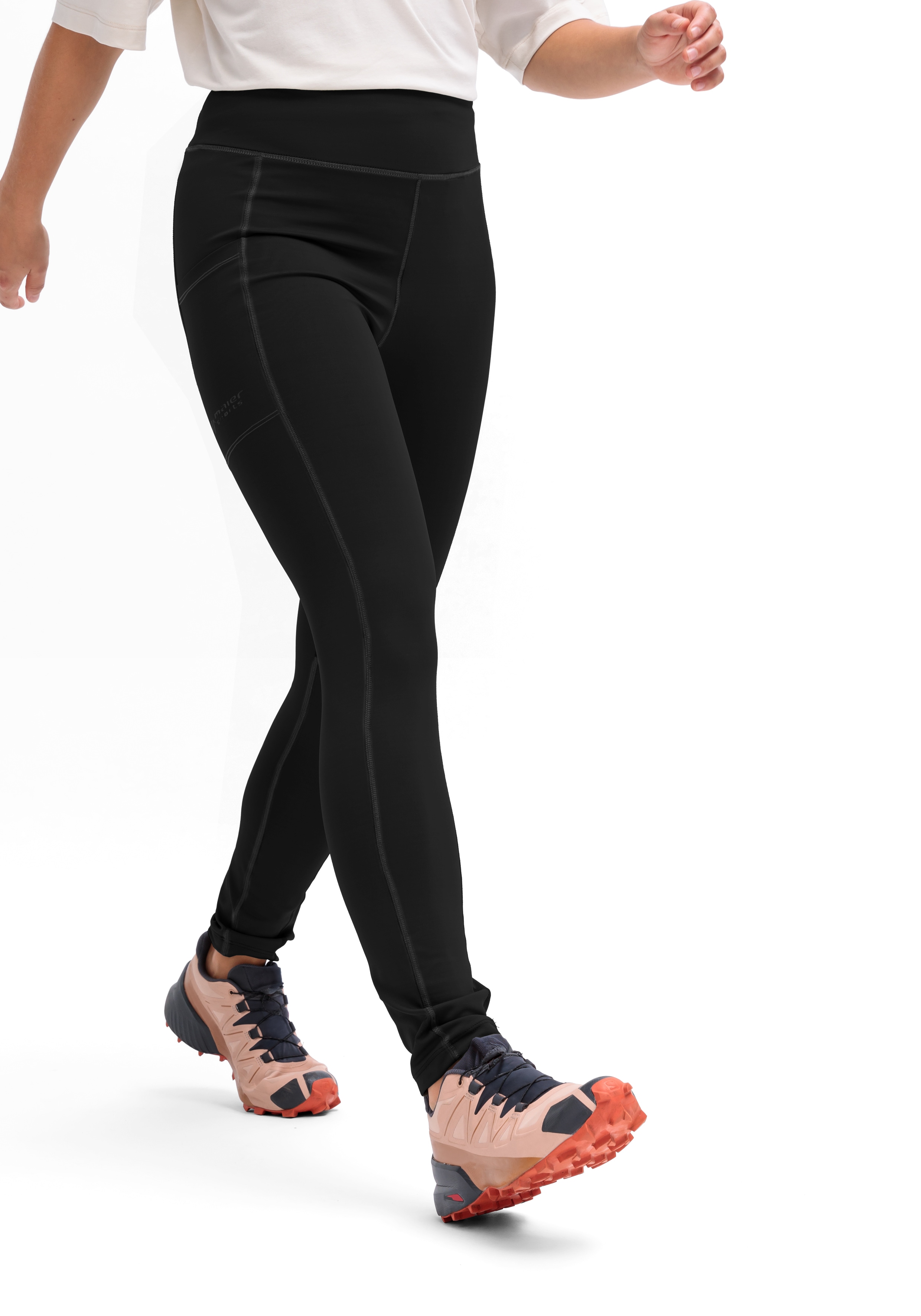 Maier Sports Funktionsleggings "Da-Tight el. MS FAV Long Tight W" für Wandern und aktive Unternehmungen, elastischer Materialmix