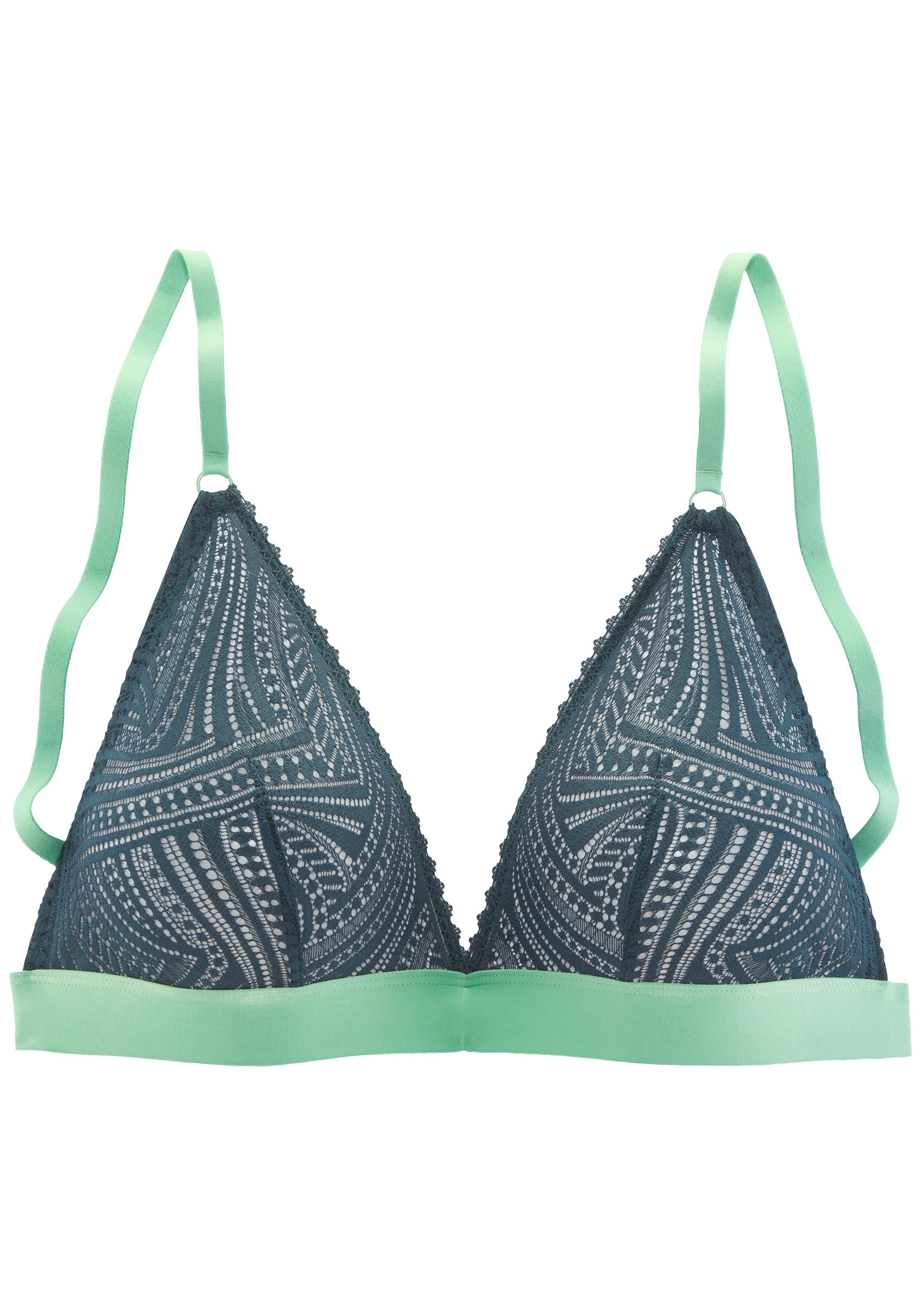 s.Oliver "Clemence" ohne Bügel aus graphischer Spitze in transparenter Opti günstig online kaufen