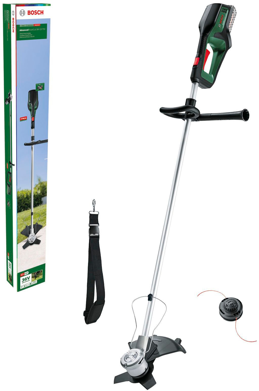 Bosch Home & Garden Akku-Rasentrimmer "AdvancedBrushCut 36V-23-750", ohne Akku und Ladegerät