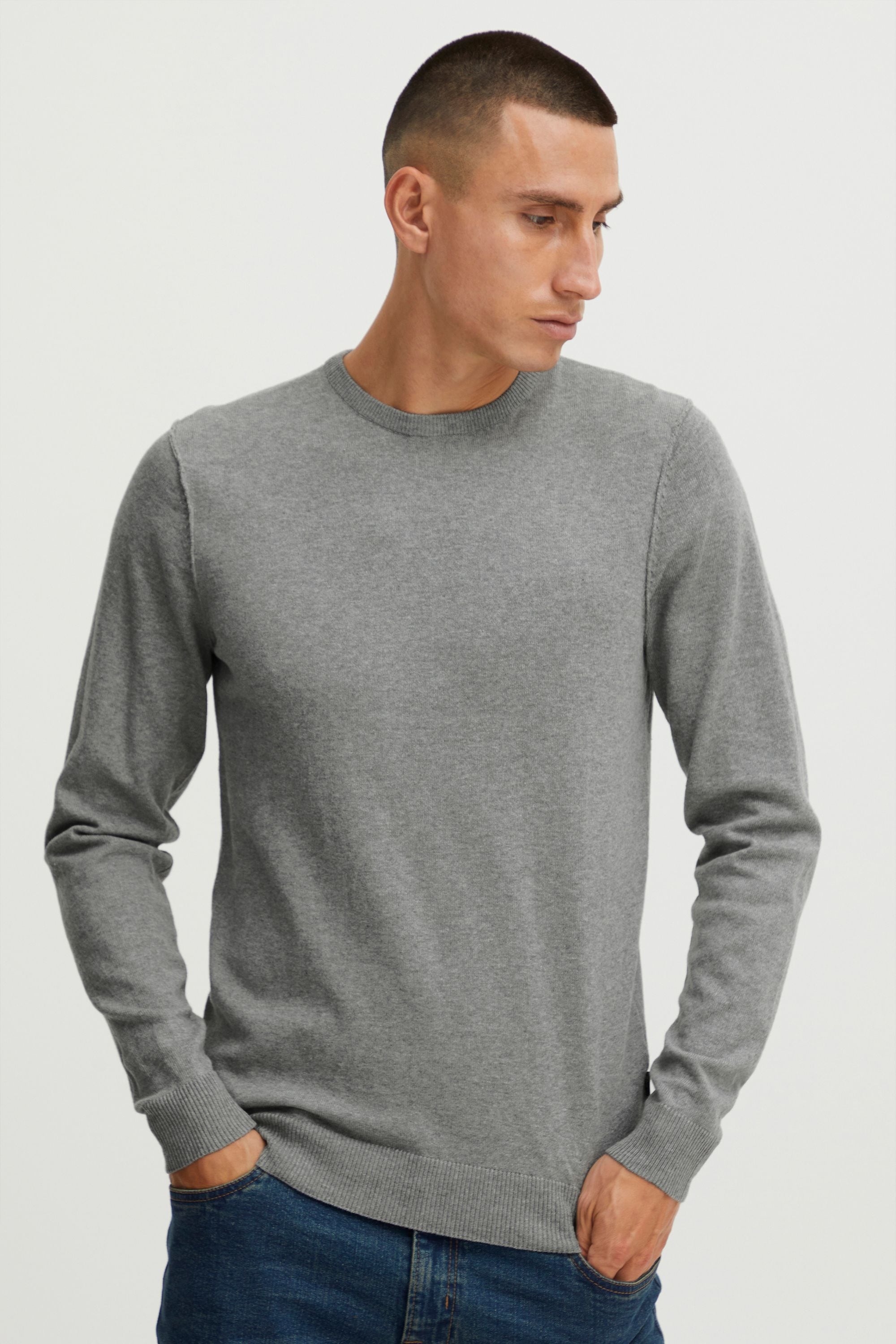 Blend Strickpullover "BHPullover" Stilvoller Feinstrick-Pullover mit Rundha günstig online kaufen