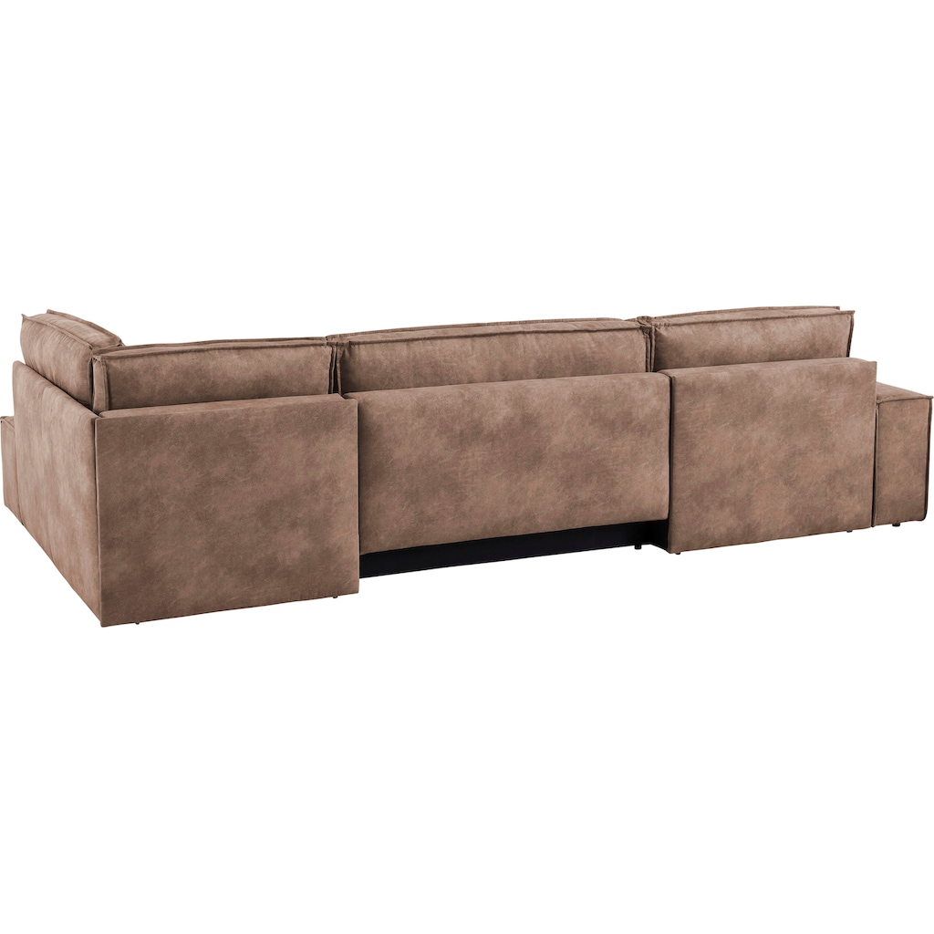 Home affaire Wohnlandschaft »SHERWOOD XXL 329 cm Schlafsofa, U-Form«