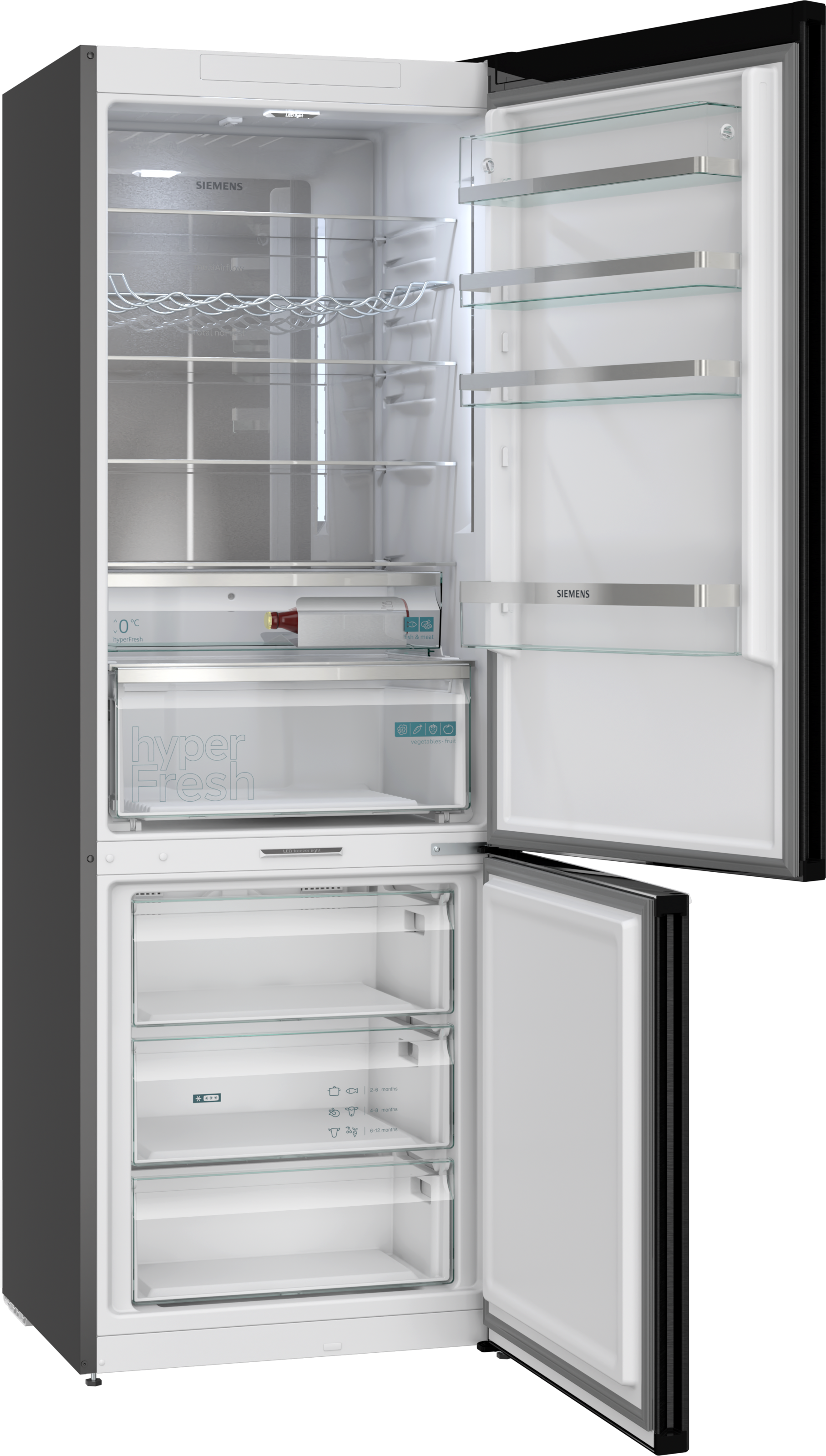 SIEMENS Kühl-/Gefrierkombination iQ500 »KG49NAXCG« 203 cm hoch 70 cm breit hyperFresh System für frisches Obst und Gemüse sowie Total noFrost