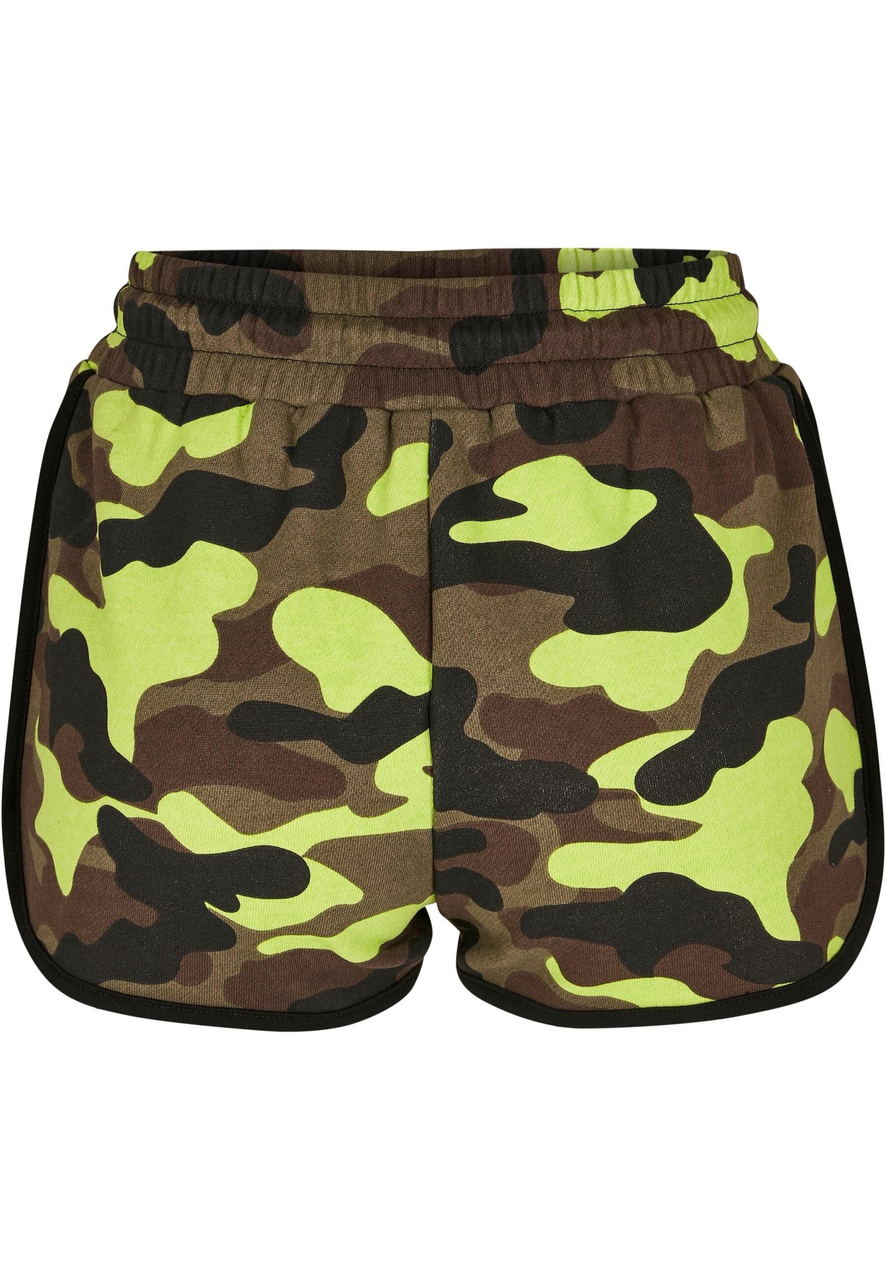 URBAN CLASSICS Stoffhose »Urban Classics Damen Ladies Printed Camo Hot Pants«, (1 tlg.)