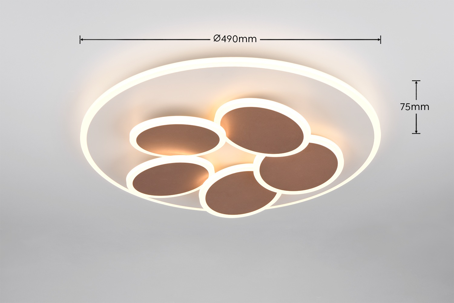 TRIO Leuchten LED Deckenleuchte »MANDALA, LED Deckenlampe mit Fernbedienung, dimmbar CCT Nachtlicht«, 1 flammig, Leuchtmittel LED-Board | LED fest integriert, Memory- und Timerfunktion 4200 Lumen warm- bis kaltweiß 2700-6500K 35W
