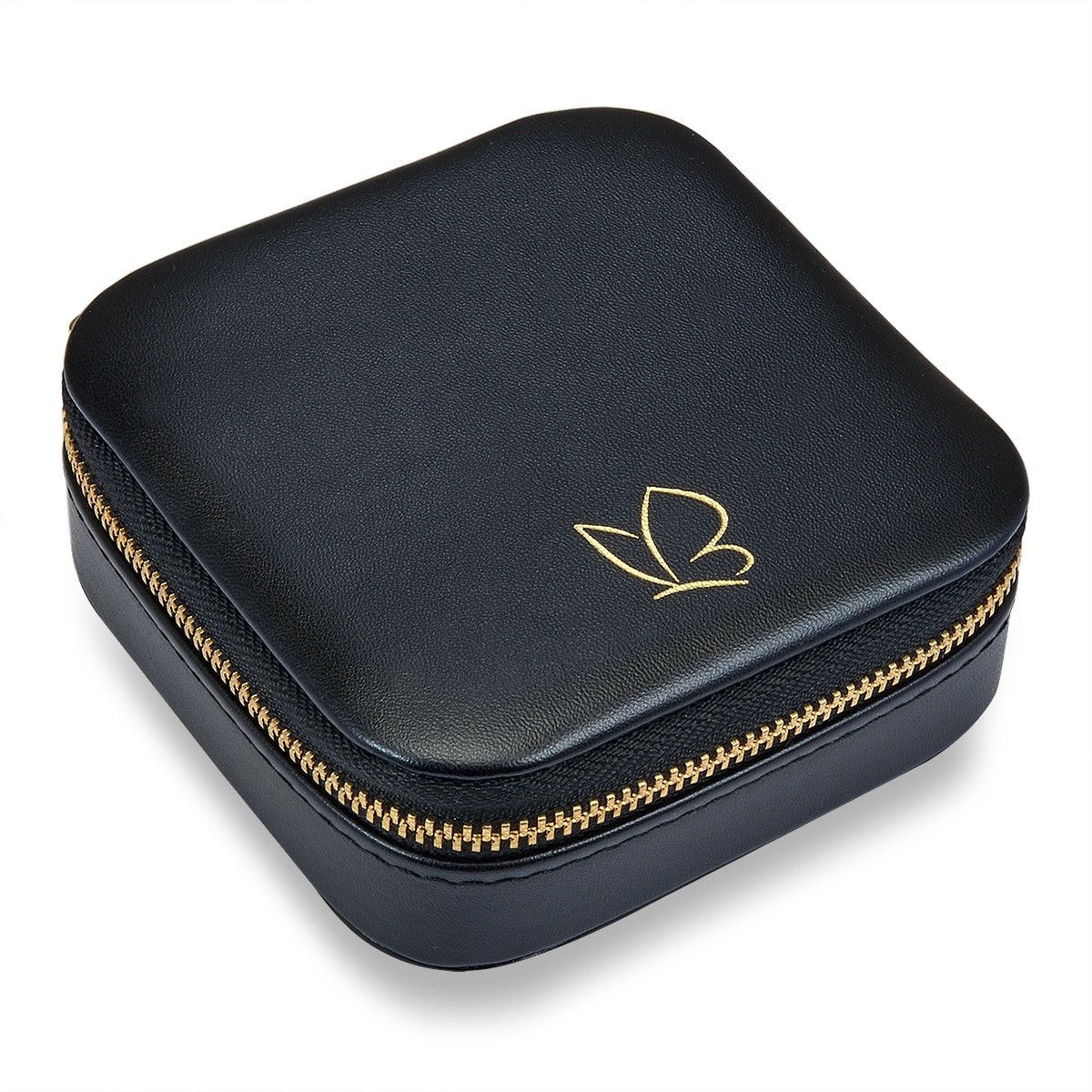 Schmucketui "RT005"schwarz, GLANZSTÜCKE MÜNCHEN, Kunstleder, Aufbewahrungsboxen