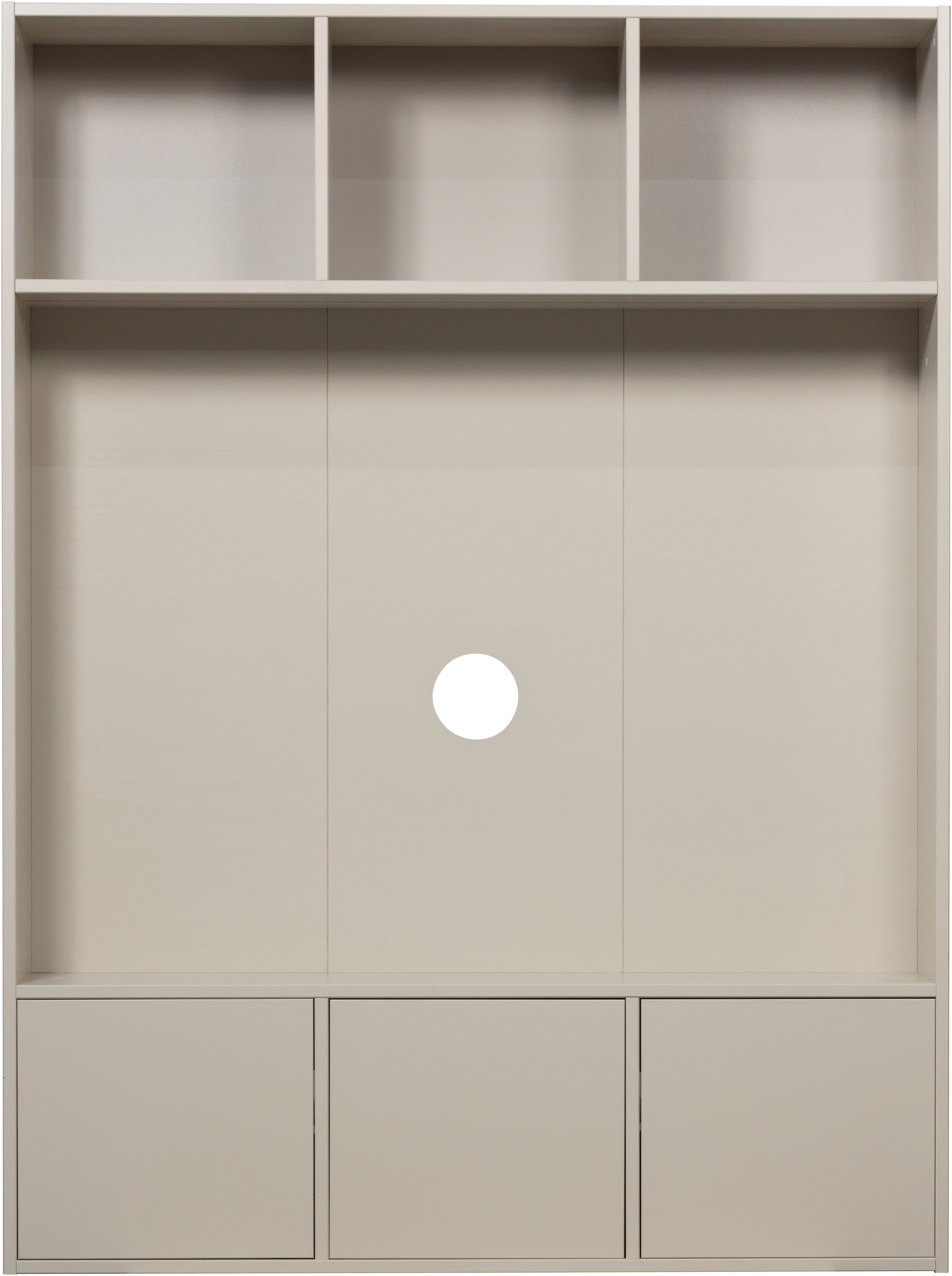 WOOOD Wohnwand »Meggy FSC®-Kiefernholz mit Druckmechanismus B 160 x D 40 x H 215 cm«