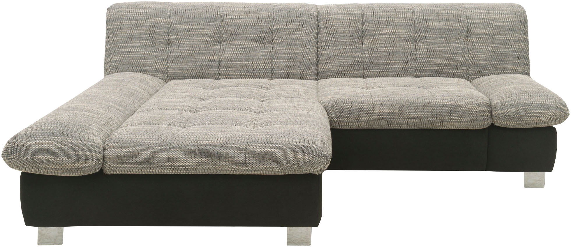 DOMO collection Ecksofa »100031 kompakte Stellmaße, komfortabel und bequem, L-Form«, wahlweise mit Bettfunktion und Armteilverstellung. Breite 234cm
