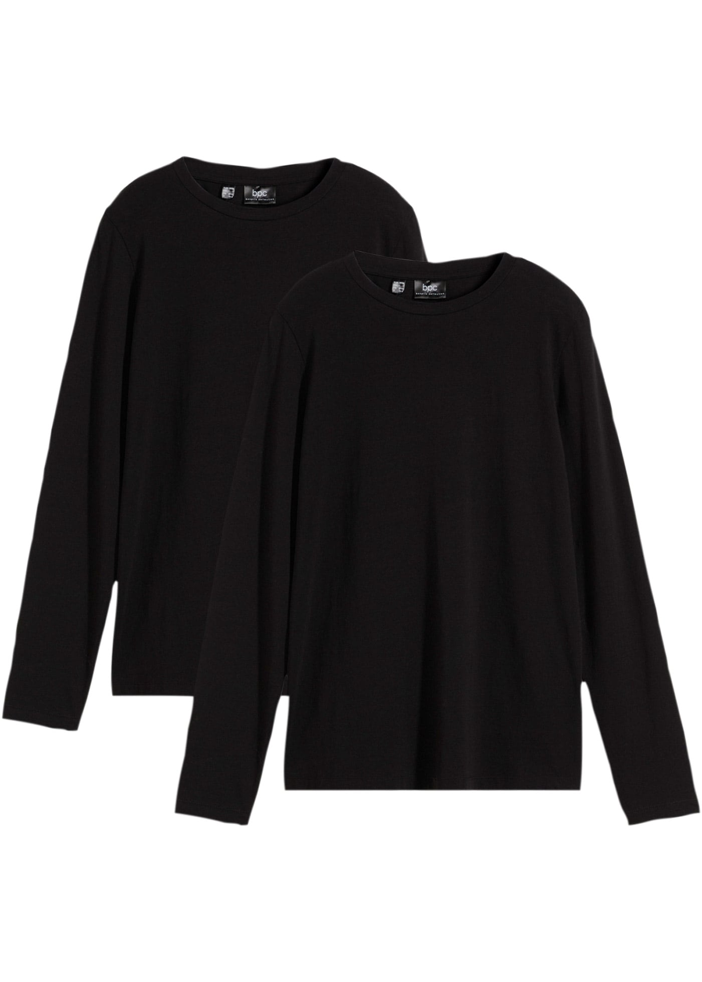 bonprix Langarmshirt "Langarmshirt mit reiner Baumwolle (2er Pack)" Packung günstig online kaufen