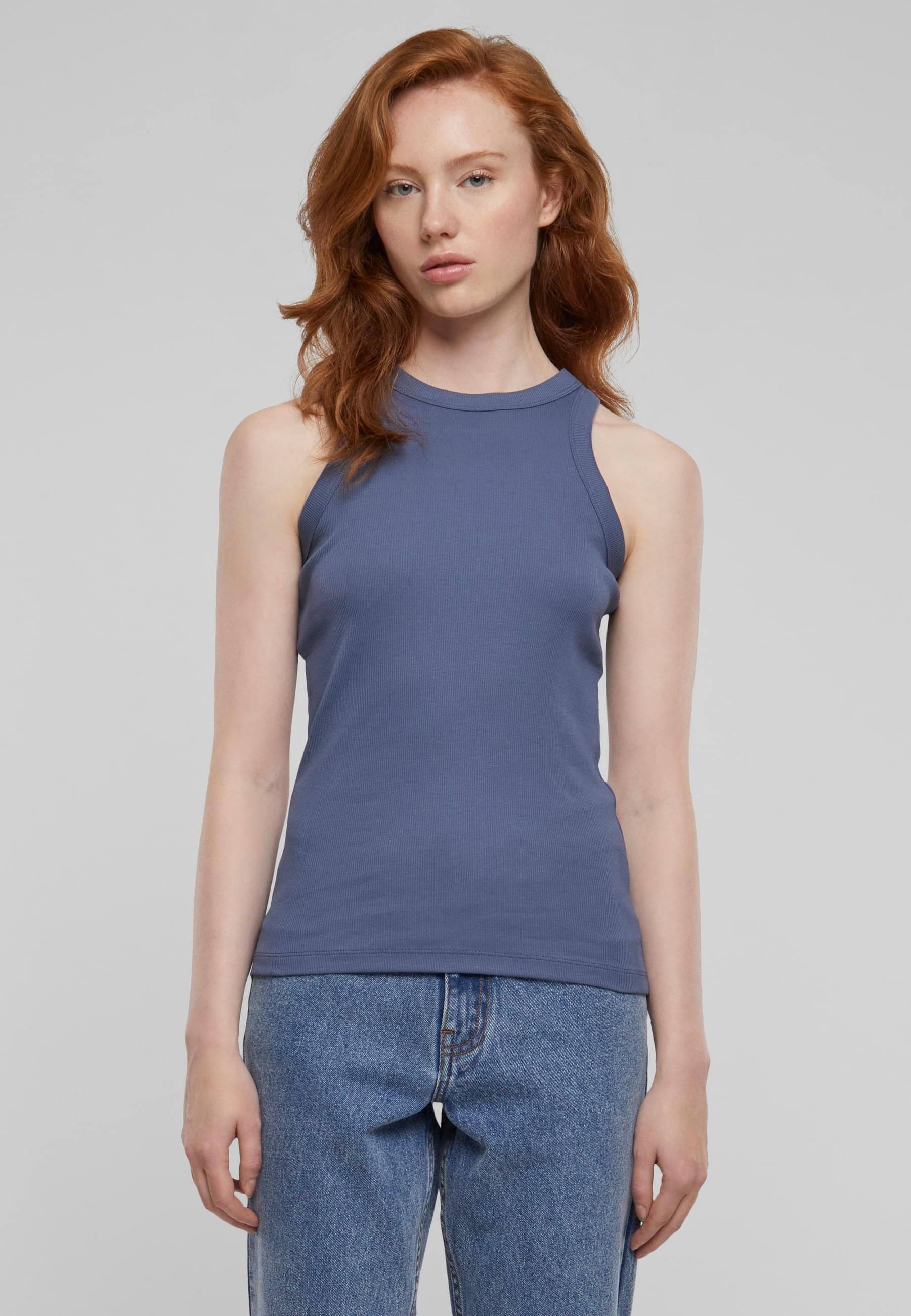 URBAN CLASSICS Muskelshirt »Urban Classics Damen Ladies Racer Back Rib Top«, (1 tlg.)