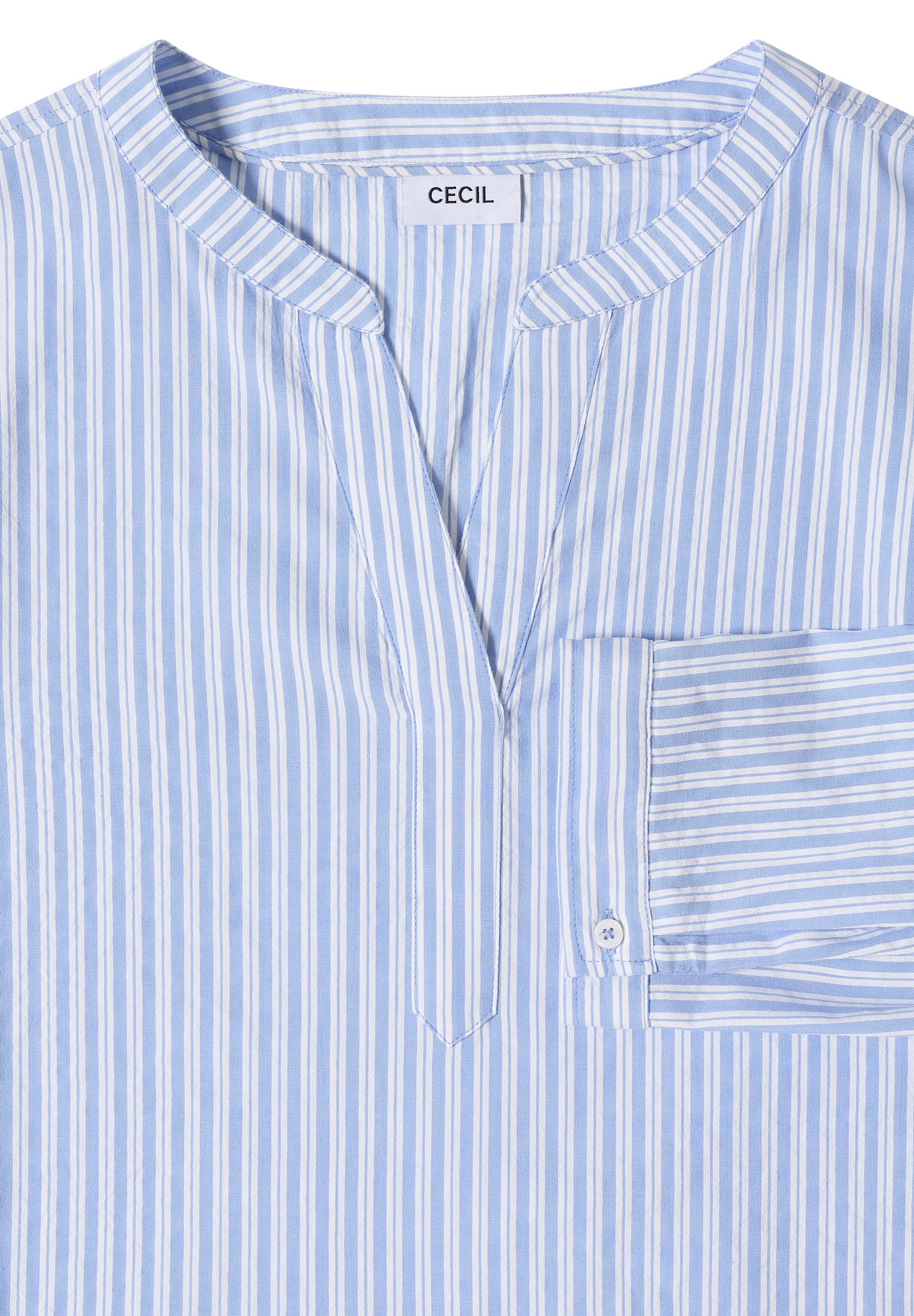 Cecil Langarmbluse in Seersuckerqualität und mit Streifen