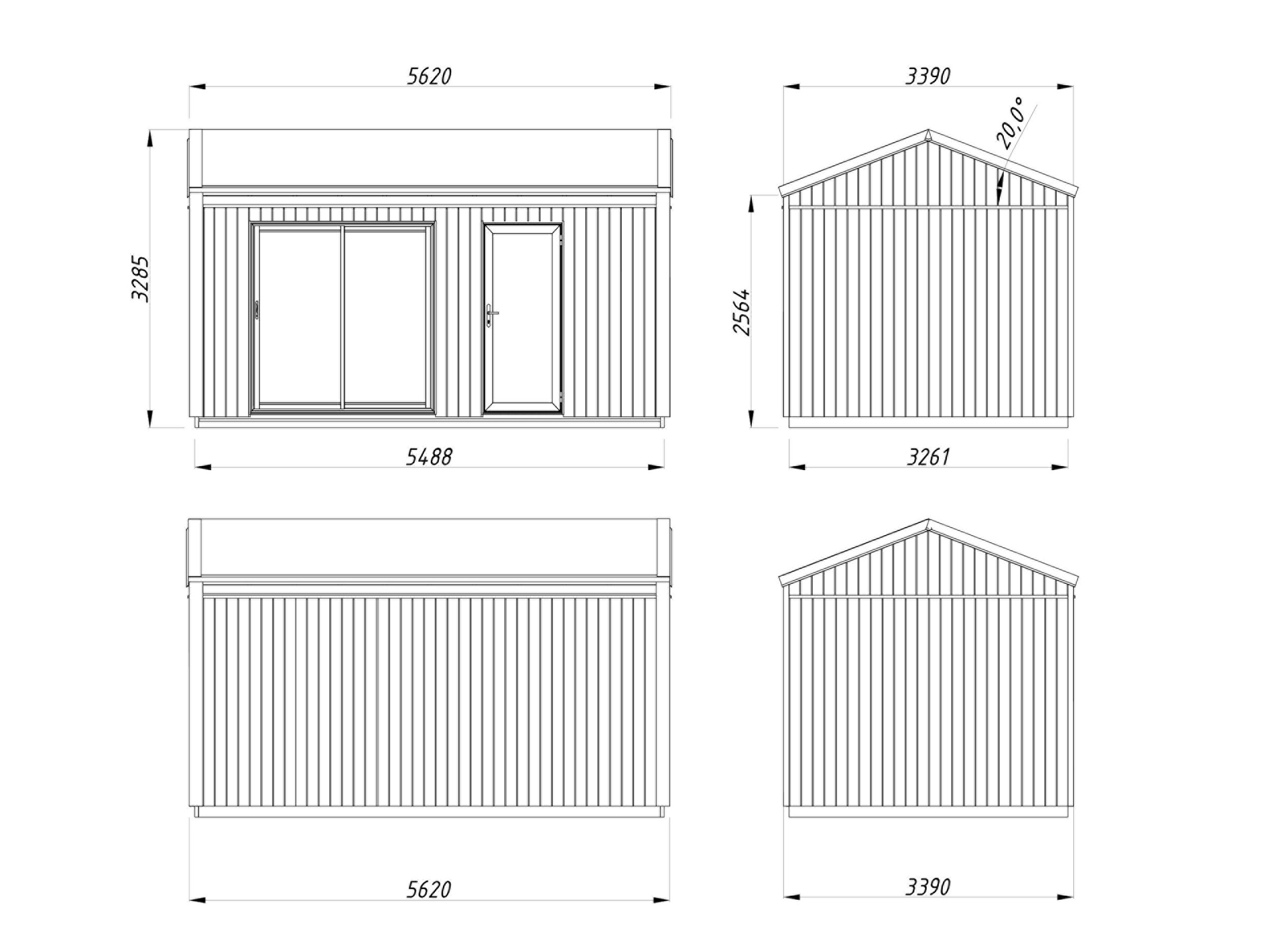 Palmako Gartenhaus »Rebekka 13,6 m²«