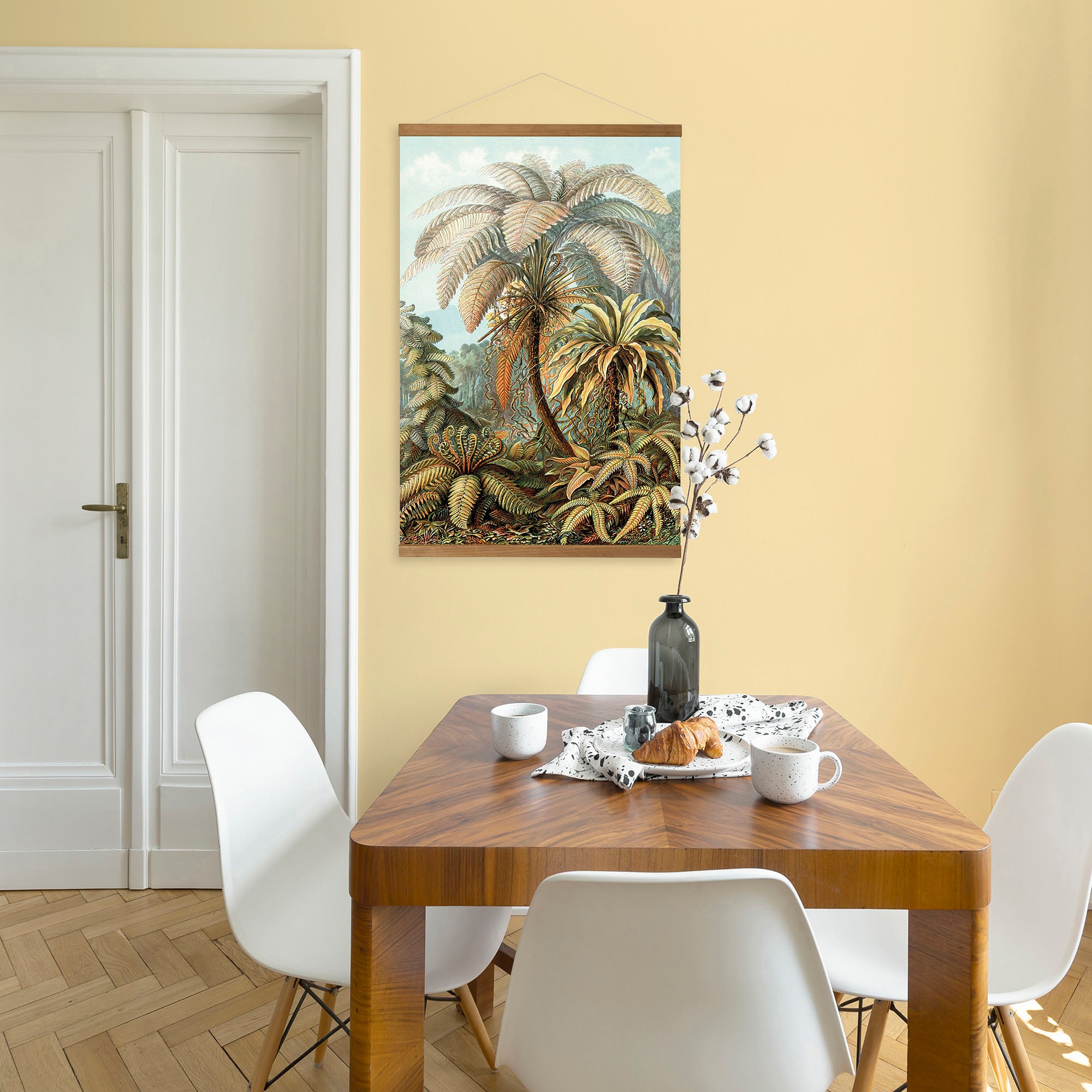 Art for the home Leinwandbild »Jungle Filicinae«, (1 St.), Luxus Kakemono Leinen Wandposter 100x70cm