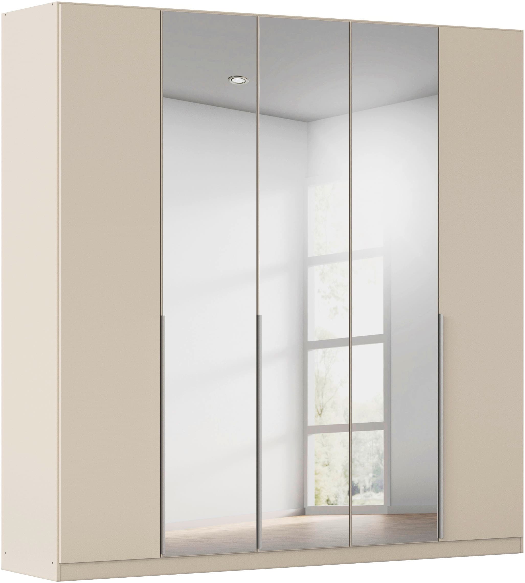 OTTO home Drehtürenschrank "Kleiderschrank Schrank Garderobe AGORDO mit Dekor- oder Hochglanzfront" in zwei Griff-Farben, Breiten 91-405 cm, durchdachte Innenausstattung, in 8 Breiten und 2 Höhen MADE IN GERMANY