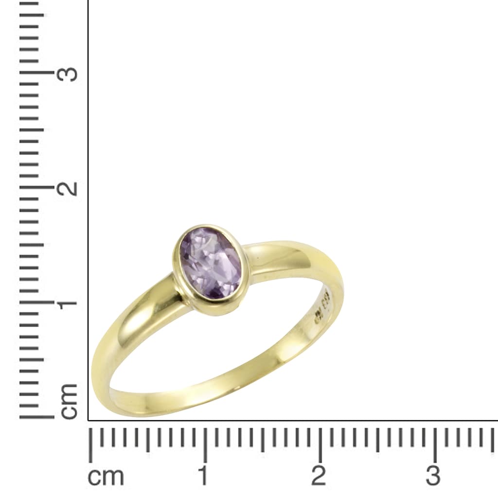 Vivance Fingerring »333/- Gelbgold mit Amethyst«