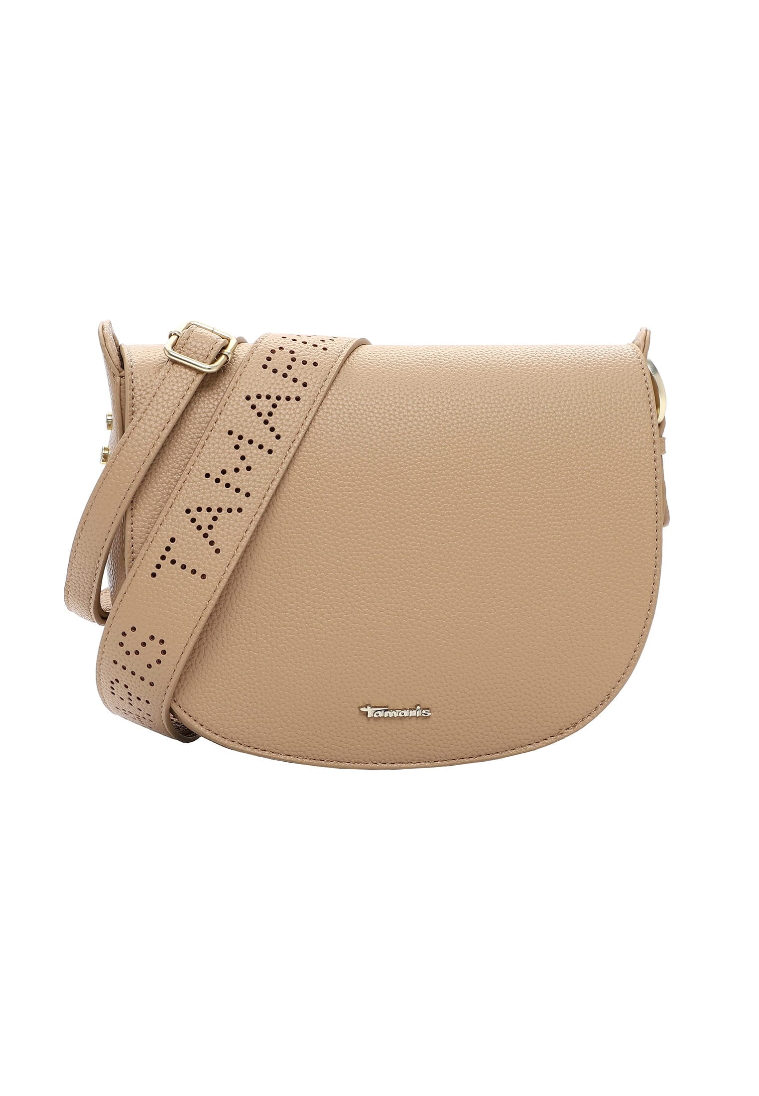 Umhängetasche TAMARIS "Umhängetasche TAS Kiri", Damen, Gr. B/H/T: 25cm x 20cm x 8cm 0, beige (sand 420), Polyurethan, Taschen Umhängetasche