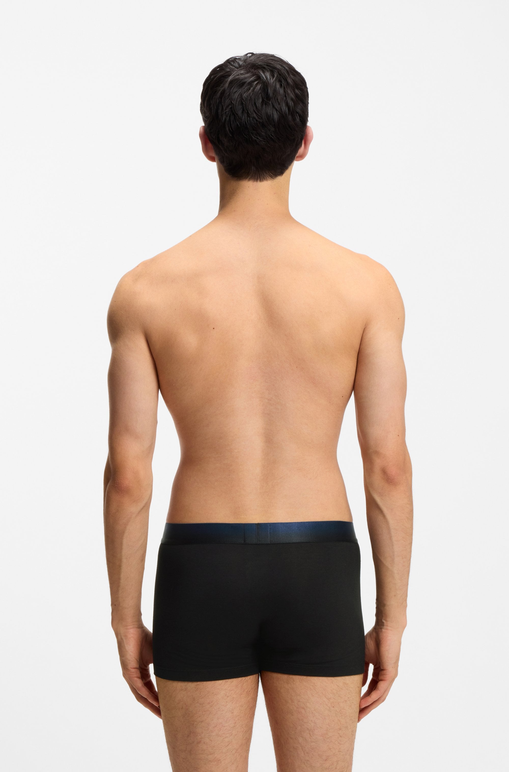 HUGO Underwear Trunk 3 Stk. elastischer Bund mit Sprühfärbemuster und Logo