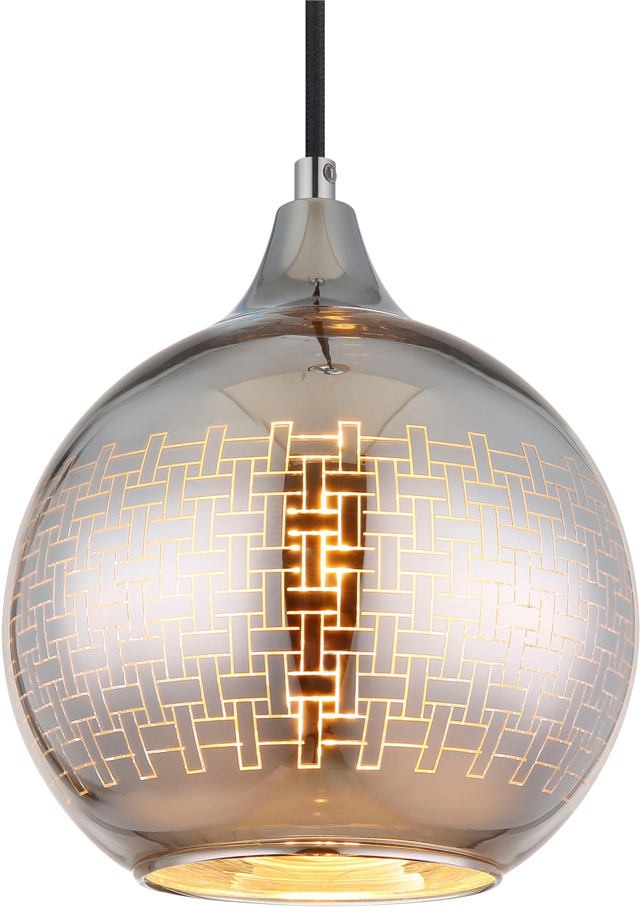 GLOBO LIGHTING Hängeleuchte »LOURDES« E27 1 Stk. Hängelampe Esszimmer-Leuchte Esstischleuchte Wohnzimmer