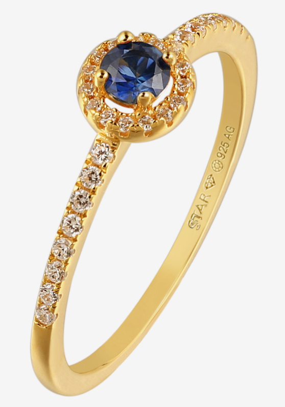 Fingerring »D6522G, D6523G, D6524G«, mit Rubin, Saphir oder Smaragd und Brillanten