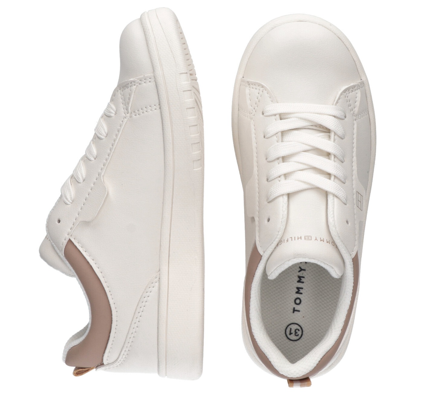 Tommy Hilfiger Sneaker »LOW CUT LACE-UP/VELCRO SNEAKER«, Freizeitschuh, Halbschuh, Schnürschuh mit farblichem Schaftrand