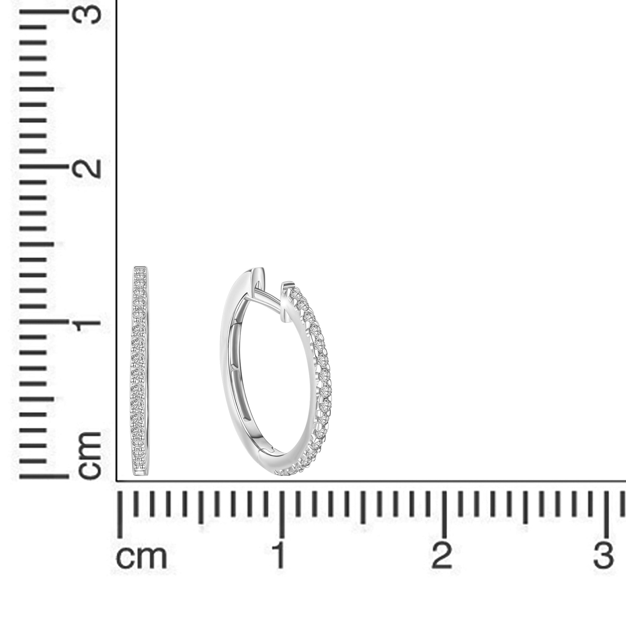 Vivance Paar Creolen »585/- Weißgold Zirkonia«