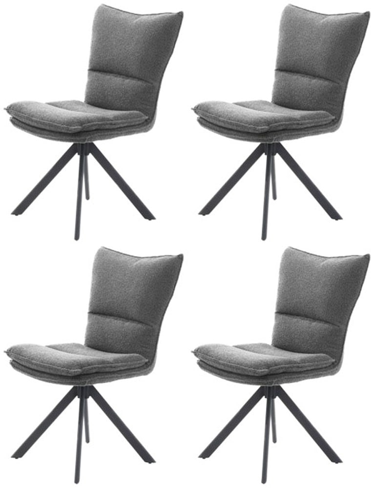 Jockenhöfer Gruppe Drehstuhl »Florina« (Set) 4 Stk.4-Fuss-Stuhl, inklusive Drehfunktion (360°), Mattenoptik