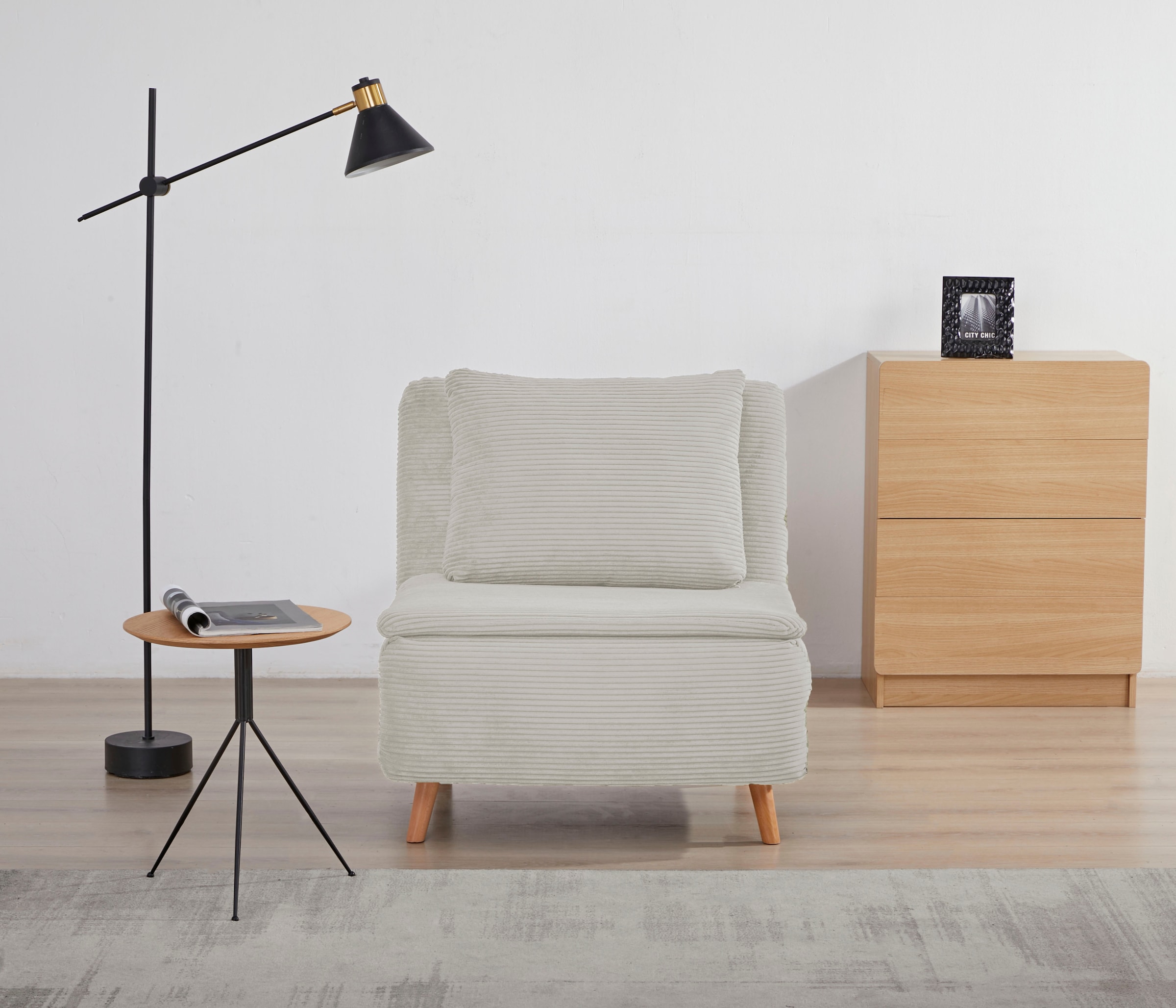 INOSIGN Sessel "AINSLEY", wandelbar zum Gästebett, Schlafsofa, Webstoff u. günstig online kaufen