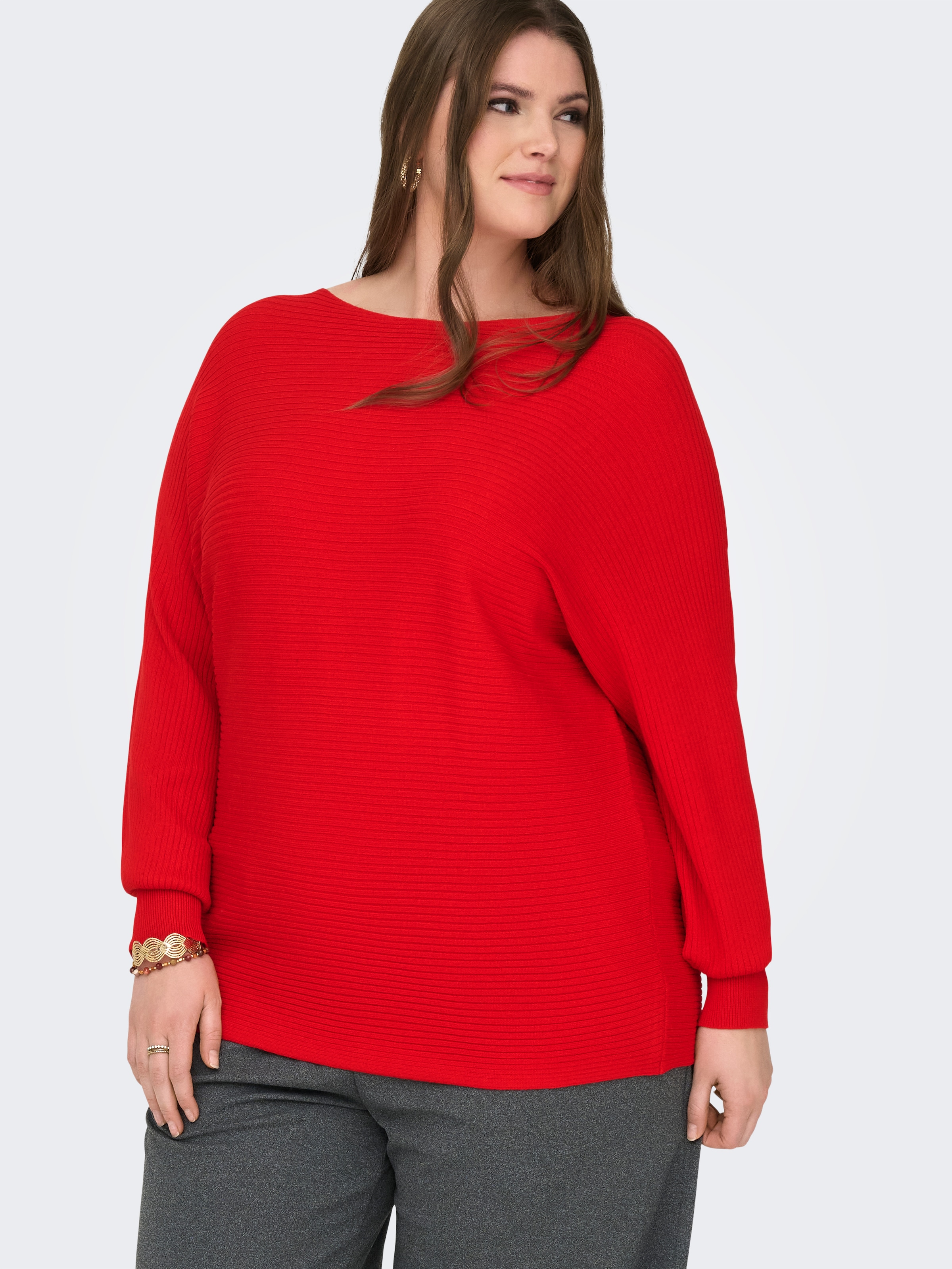 ONLY CARMAKOMA Strickpullover »CARNEW ADALINE LIFE L/S PULLOVER KNT« Viskosemischung