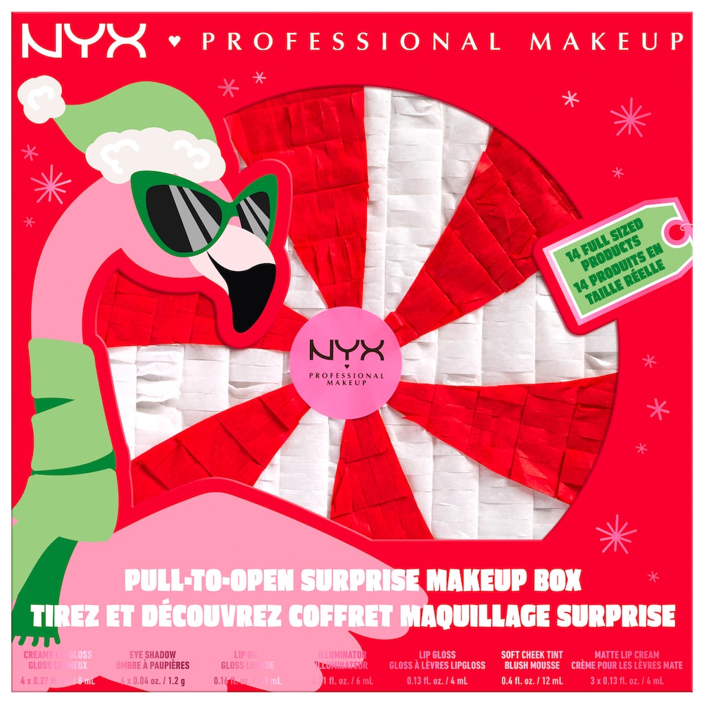 NYX Schmink-Set »NYX Professional Makeup Pull to Sleigh Surprise Makeup Box«, (Set, 14 tlg.)
