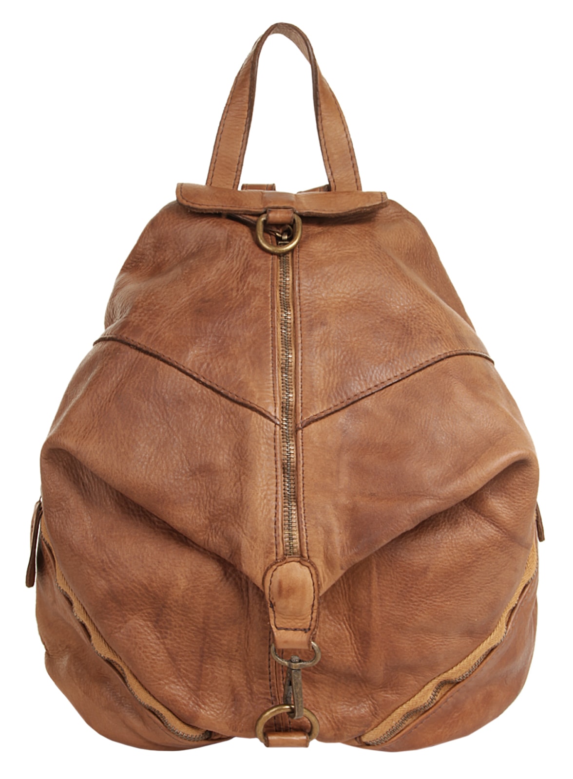 Cityrucksack, echt Leder, Made in Italy