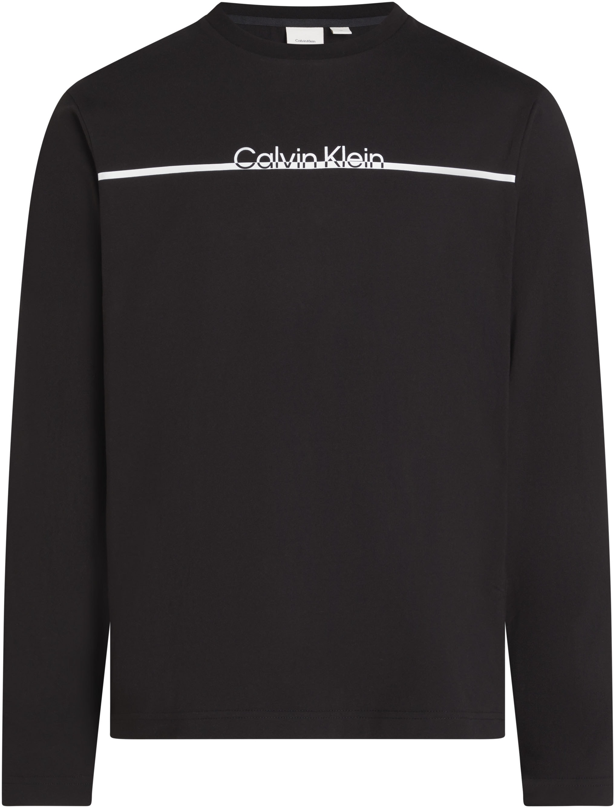 Calvin Klein Rundhalsshirt »SPLIT LINE LOGO LS T-SHIRT«, mit Logoprint