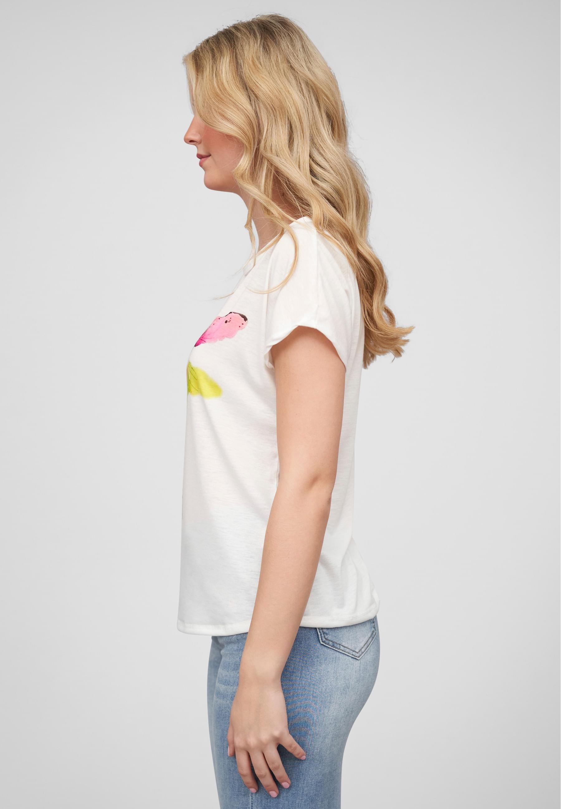 CLOUD 5IVE T-Shirt »CLOUD 5IVE Cloud5ive Damen Viskose T-Shirt mit Libellen Print« 1 Stk.