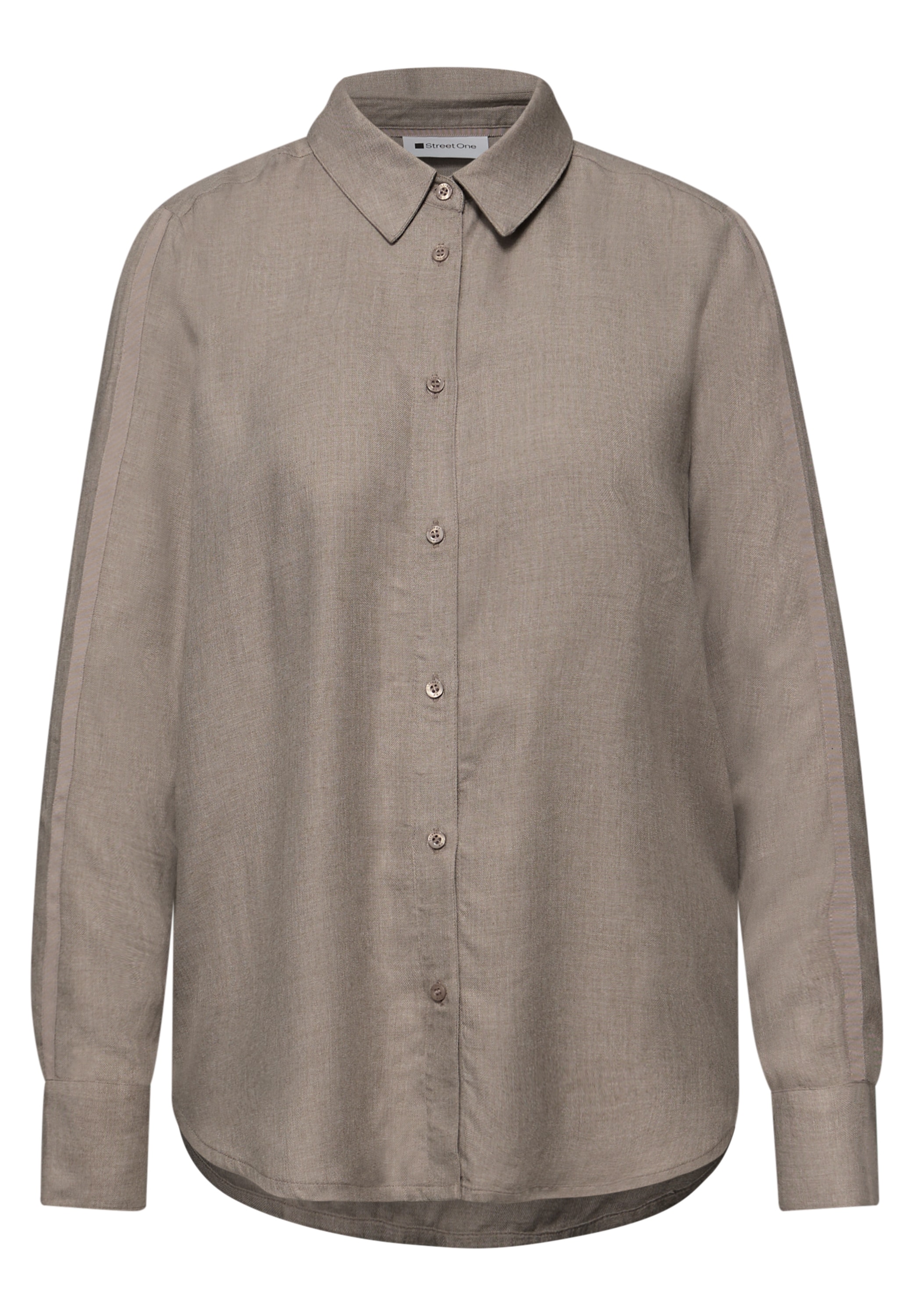 STREET ONE Langarmbluse mit Tape Detail am Ärmel