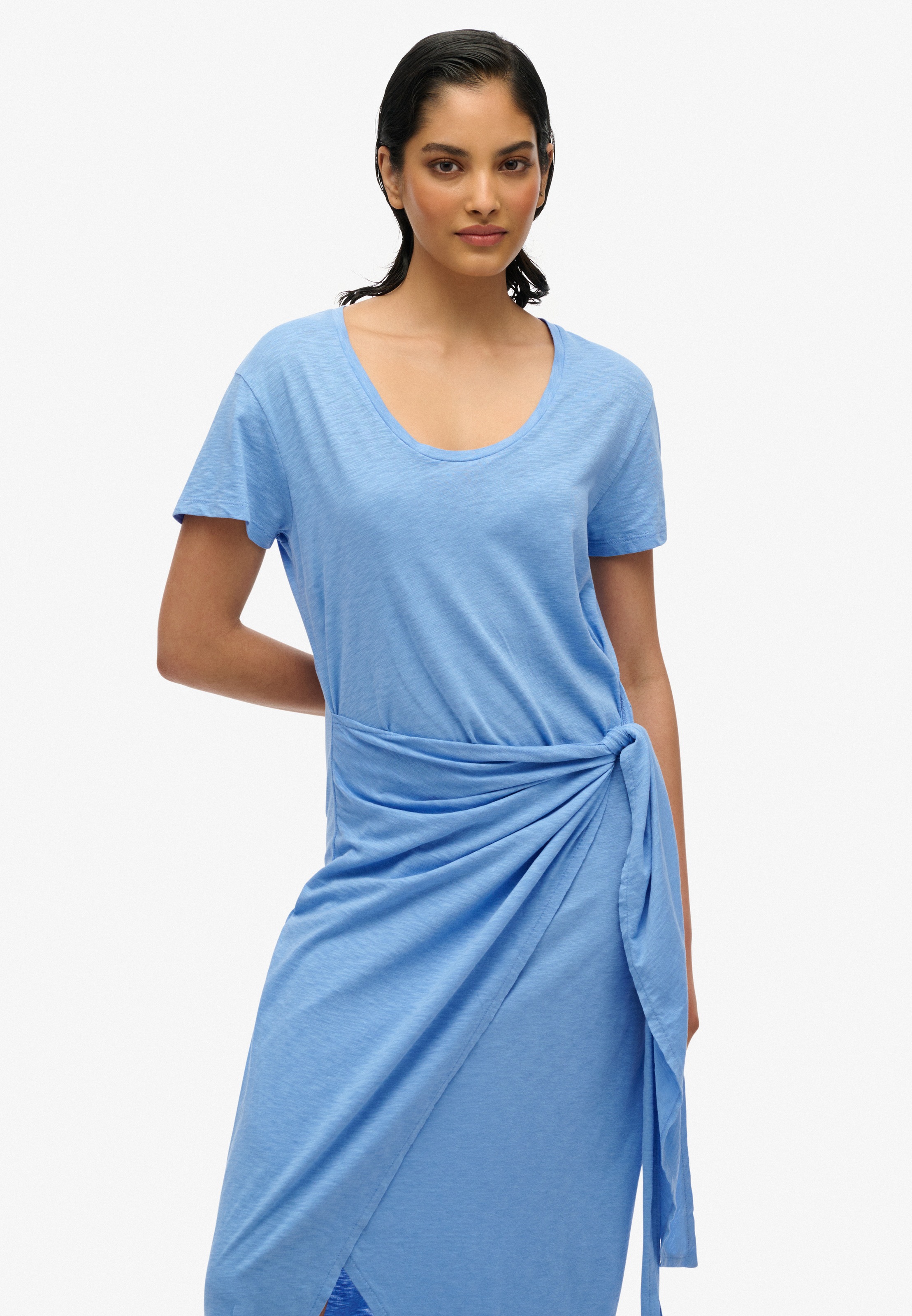Superdry Jerseykleid "SLUB MIDI WRAP DRESS" Sommerkleid günstig online kaufen