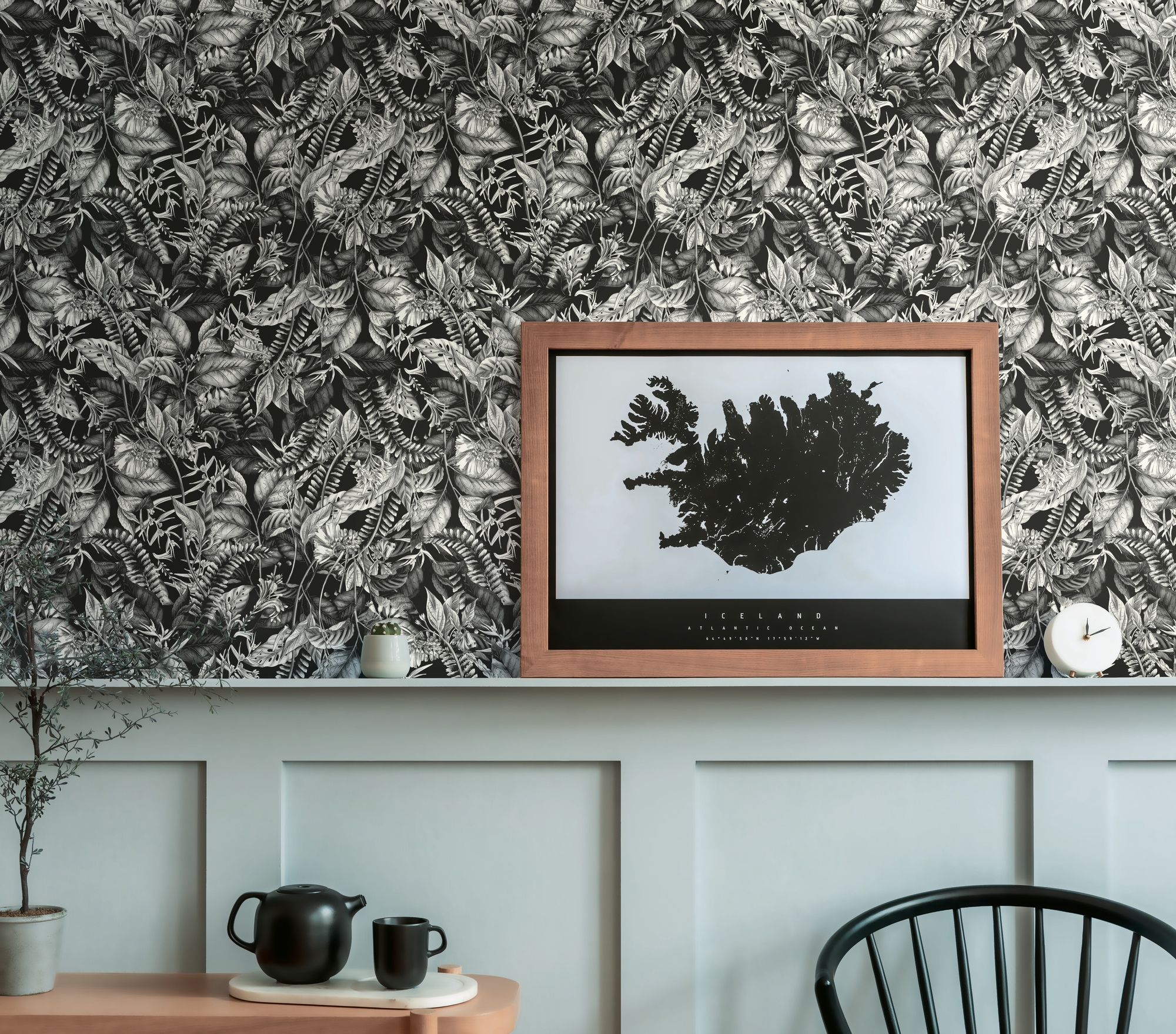 living walls Vliestapete »Drawn Into Nature Dschungel-Tapete Mustertapete Floral Dschungeloptik«, matt, Vliestapete Dschungel für Schlafzimmer Küche Wohnzimmer Dschungel Flur