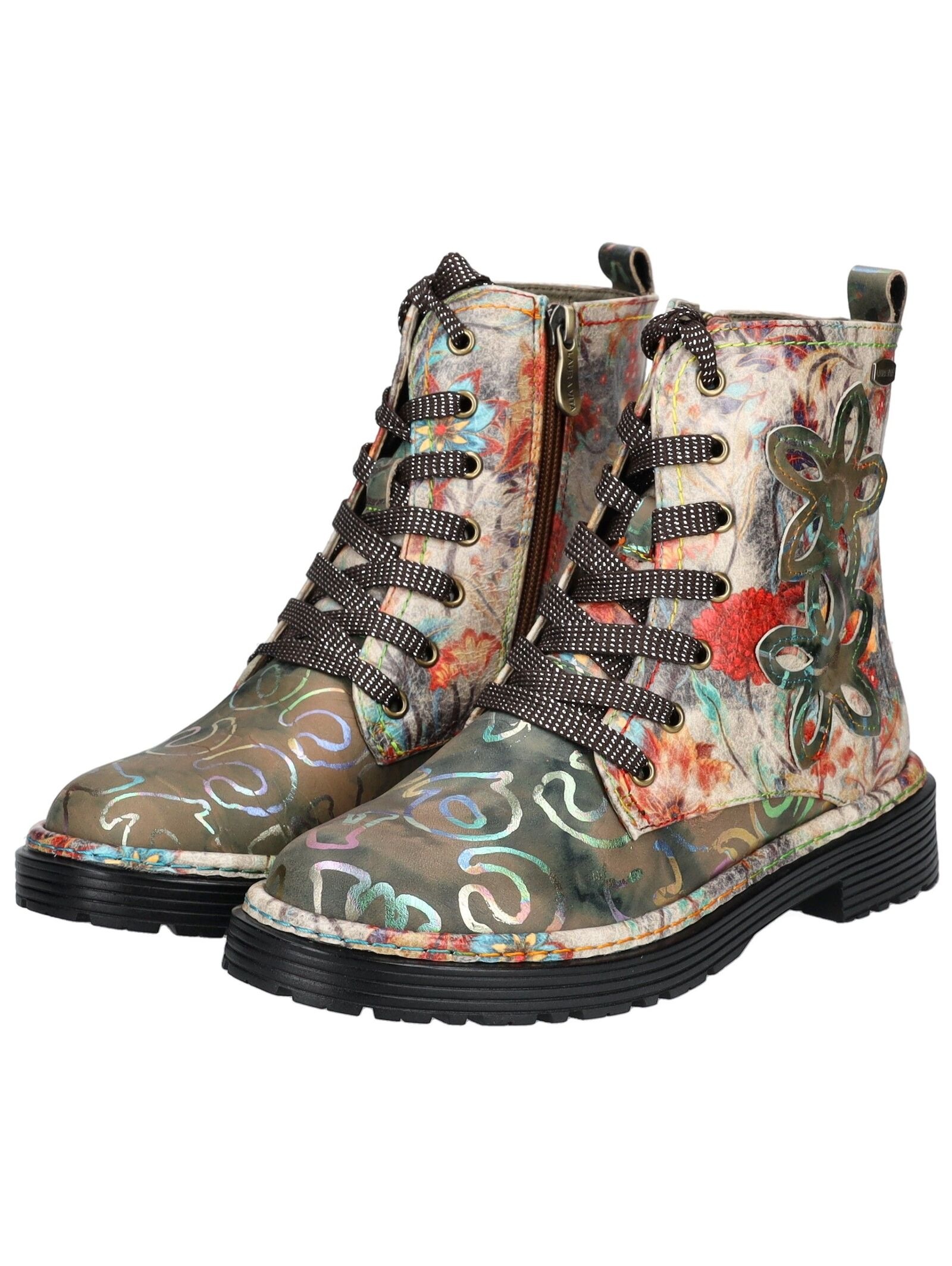 LAURA VITA Schnürstiefelette »LAURA VITA Stiefelette Leder/Textil«
