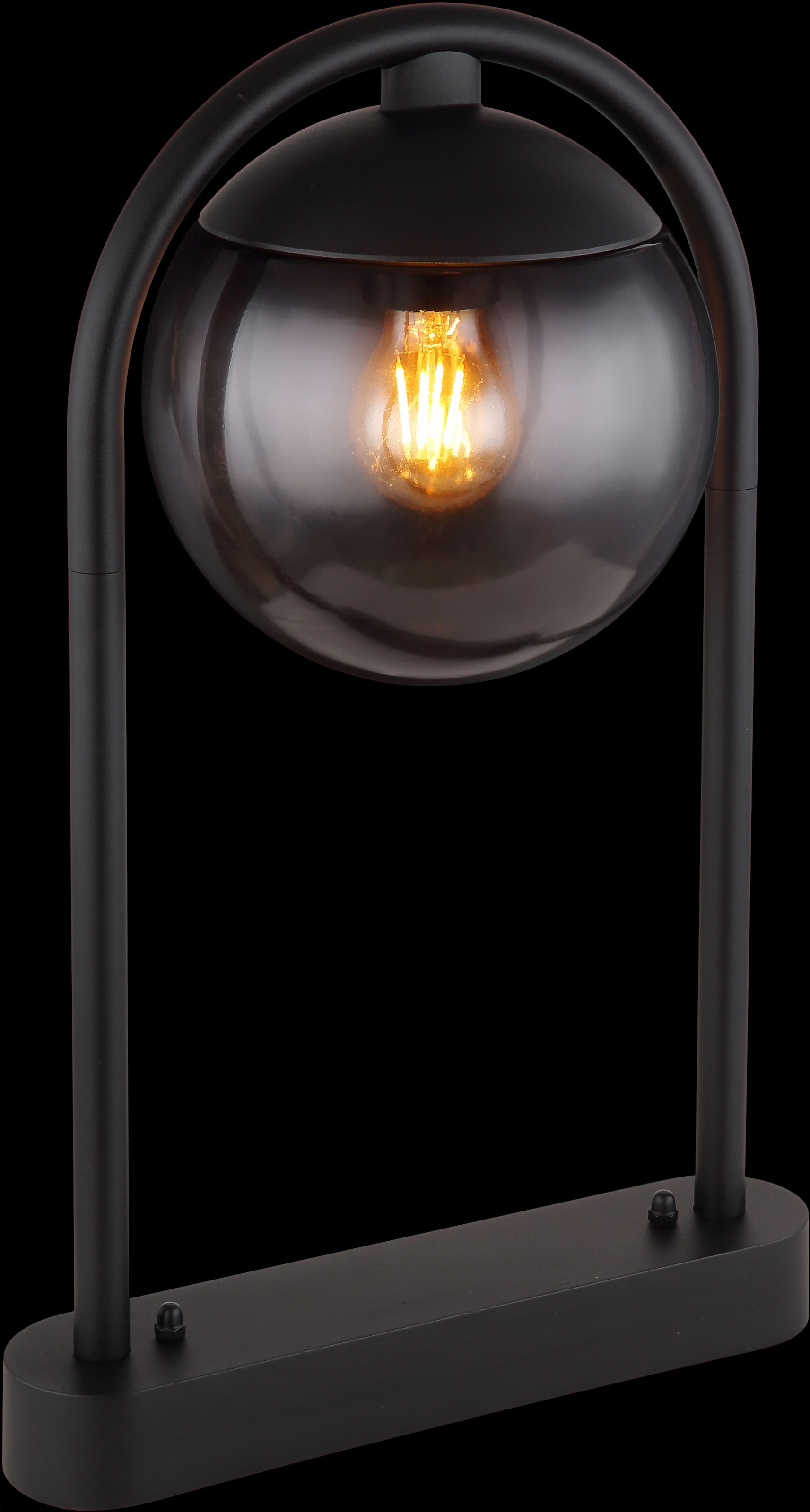 GLOBO LIGHTING Außen-Stehlampe »MICHAEL«, Leuchtmittel E27 | ohne Leuchtmittel, Außenlampe/schwarz/Glas rauchfarben/Richtung Lichtschein: abwärts
