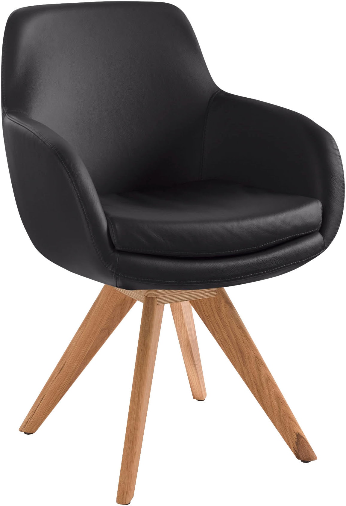 Musterring Esszimmerstuhl "Tavia", (Set), 2 St., Echtleder, Stativgestell W günstig online kaufen