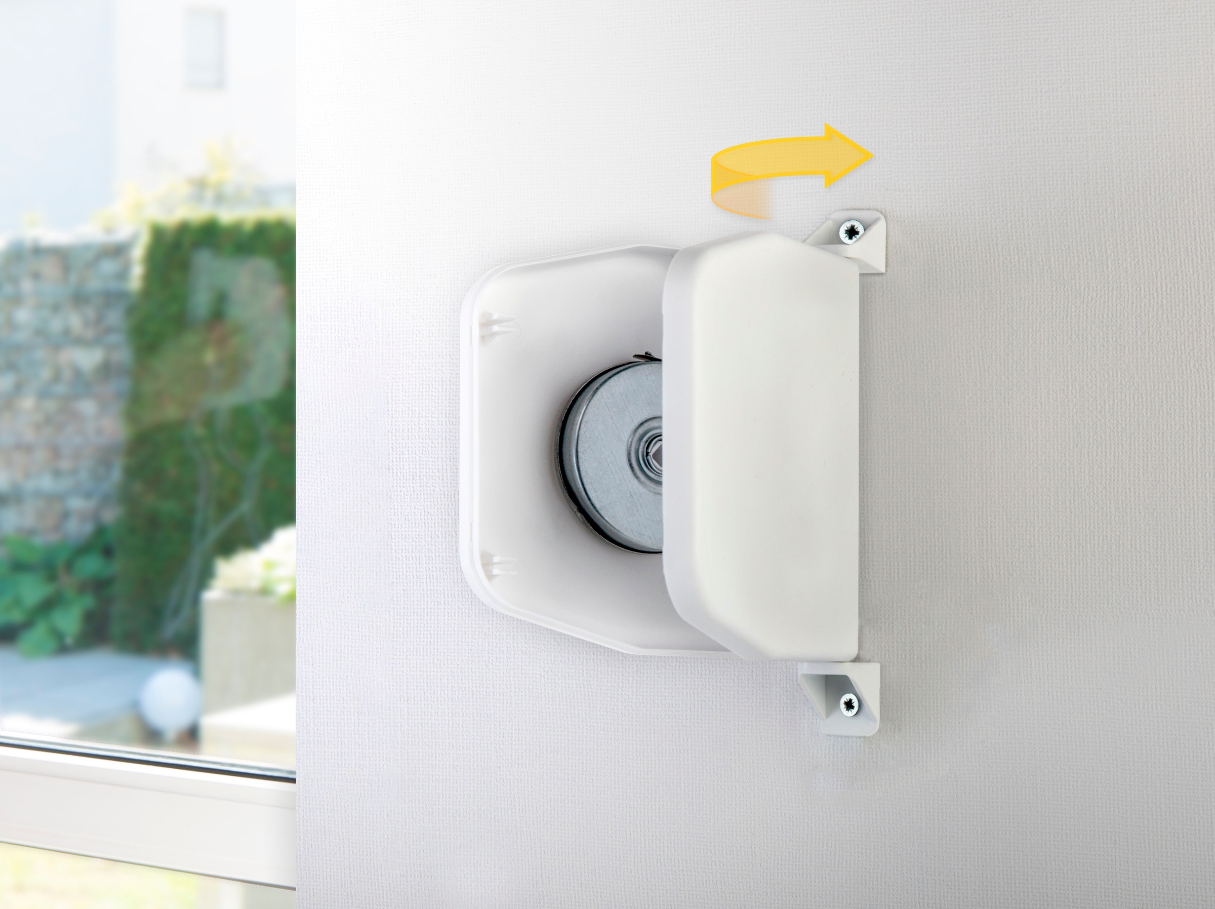 SCHELLENBERG Aufputz-Gurtwickler »Aufschraubwickler für das Rollladensystem Mini«, aufklappbar, mit festem Lochabstand, 155 mm, weiß oder braun
