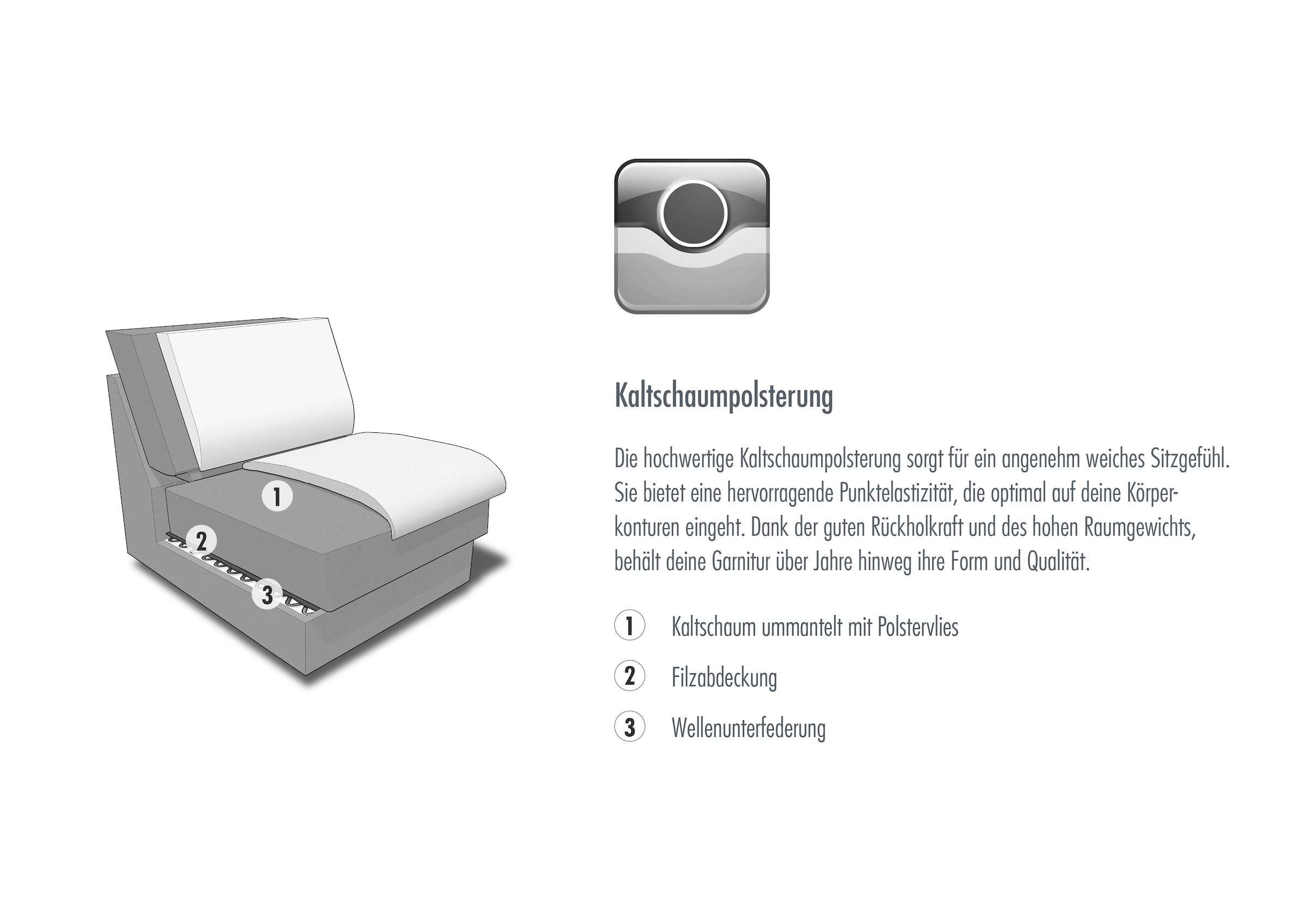Die PlanBar Ecksofa »MP-IN16037 L-Form mit Kaltschaum-Polsterung«, mit Sitztiefenverstellung & Zierkissen