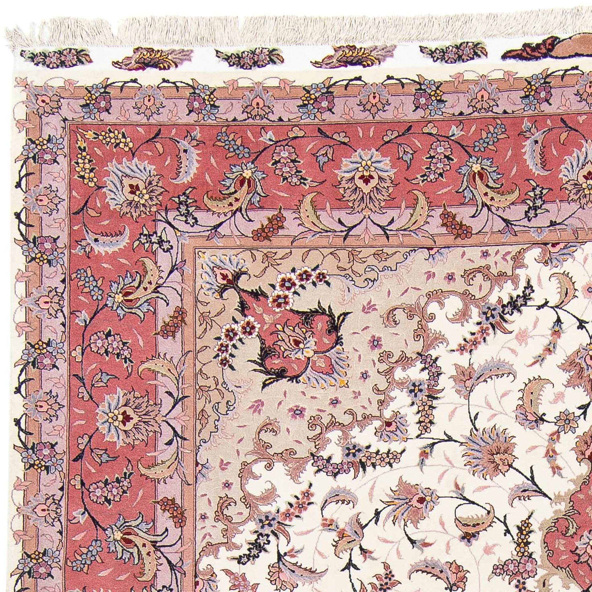 morgenland Orientteppich »Perser - Täbriz - Royal - 320 x 200 cm - beige«, rechteckig, Wohnzimmer, Handgeknüpft, Einzelstück mit Zertifikat