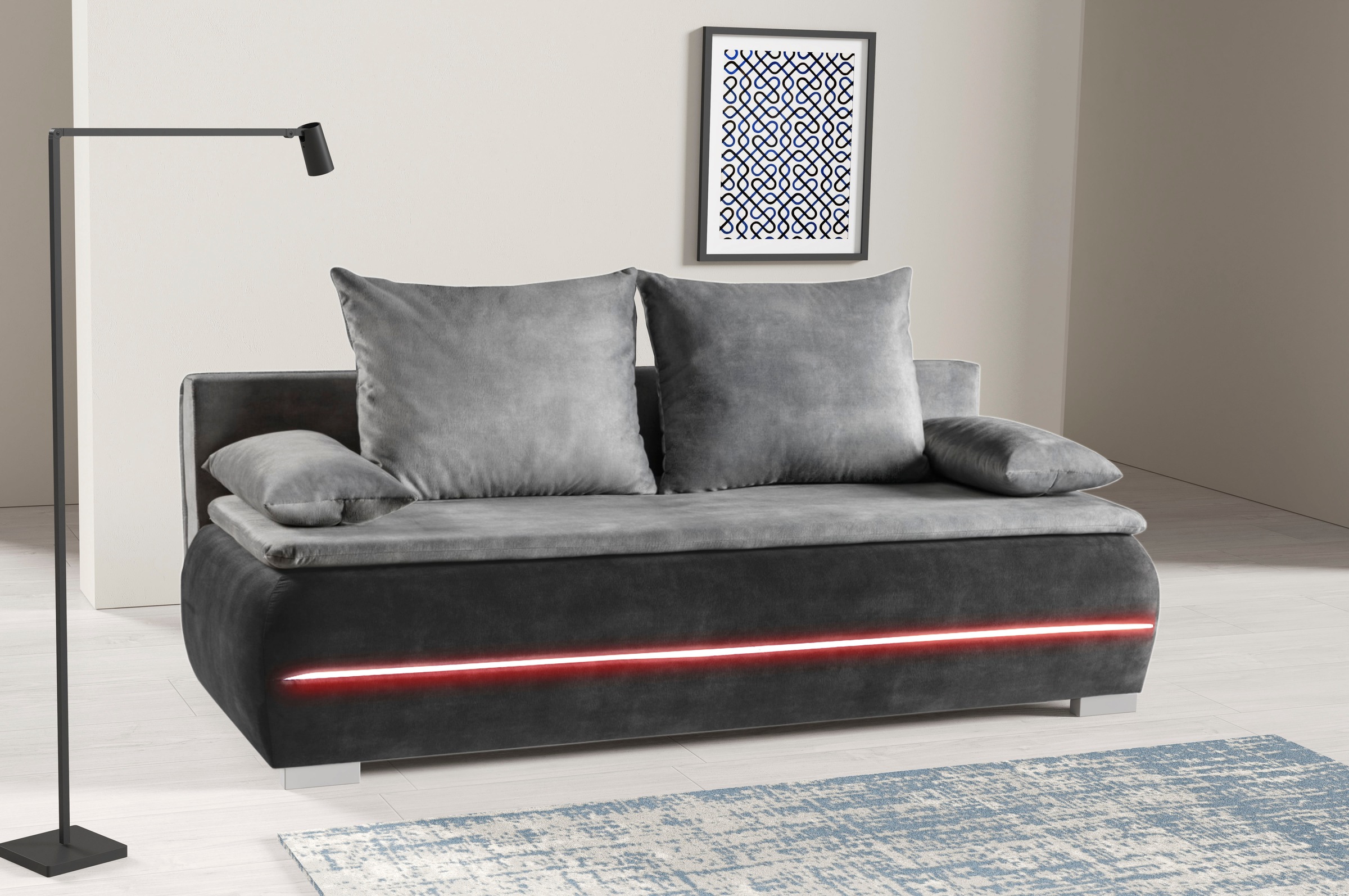 WERK2 Schlafsofa "Valerie mit Komfortsitz- und Liegehöhe, Breite 200cm,", b günstig online kaufen