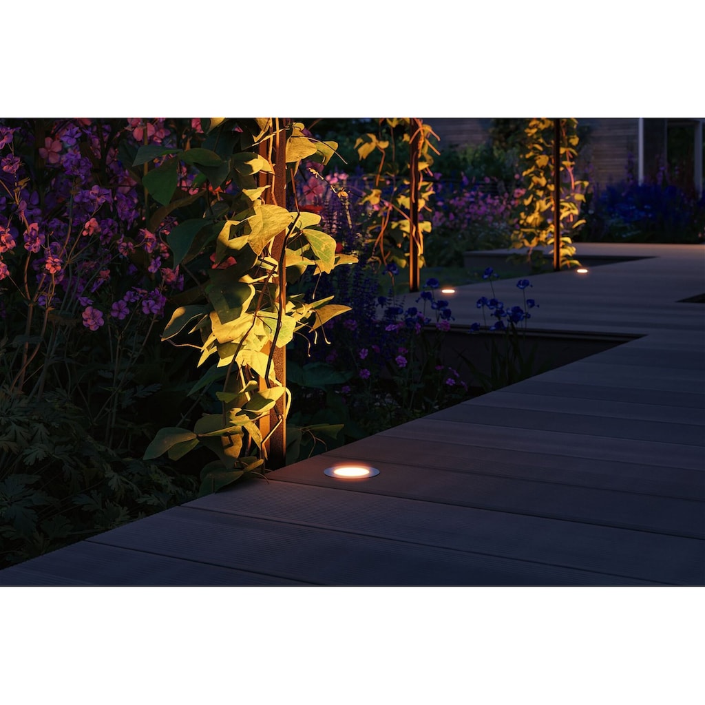 Paulmann LED Einbauleuchte »Plug & Shine Floor Einzelleuchte IP67 2200K 2W Silber«, 1 flammig-flammig