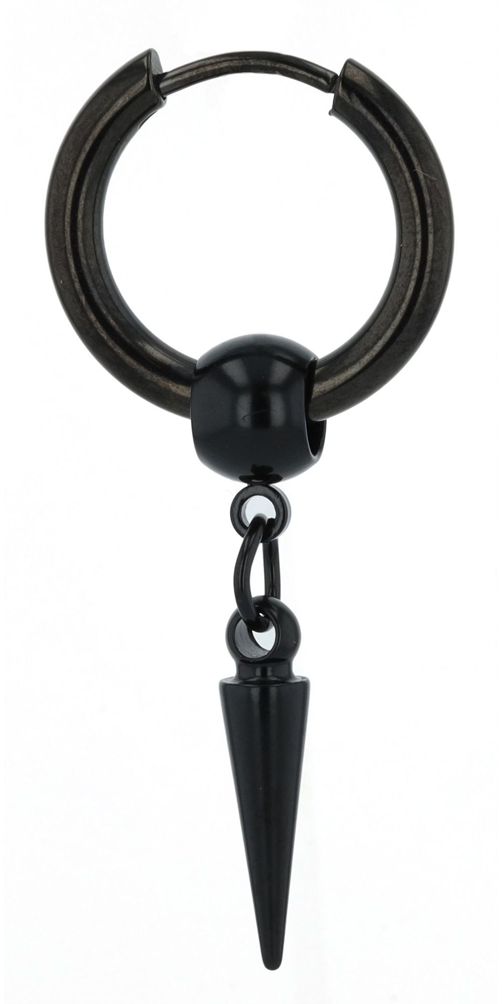 Adelia's Unisex Edelstahl Creolen Schwarz 2