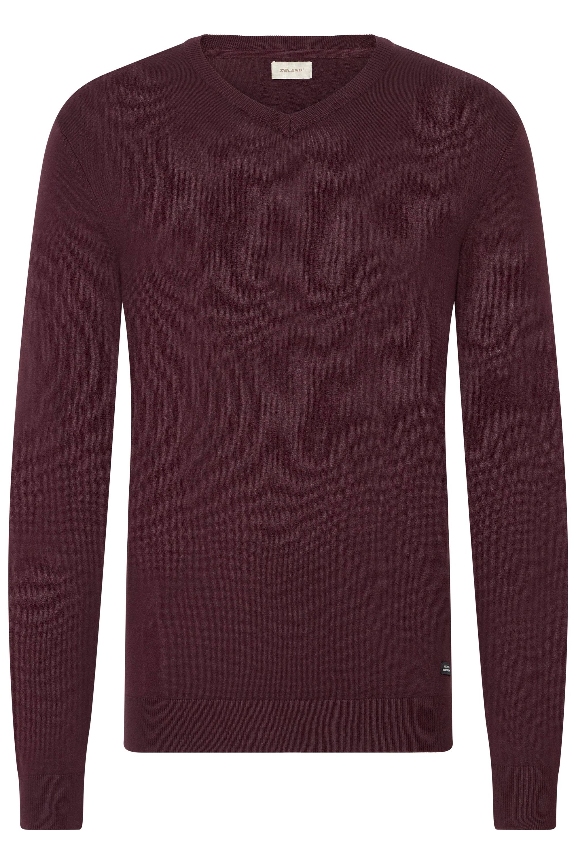BLEND Herren Strickfleece-Pullover "Strickpullover BHWEBER"winetasting, Gr. M, Obermaterial: 78% Viskose CV. 22% Polyester PES., Pullover